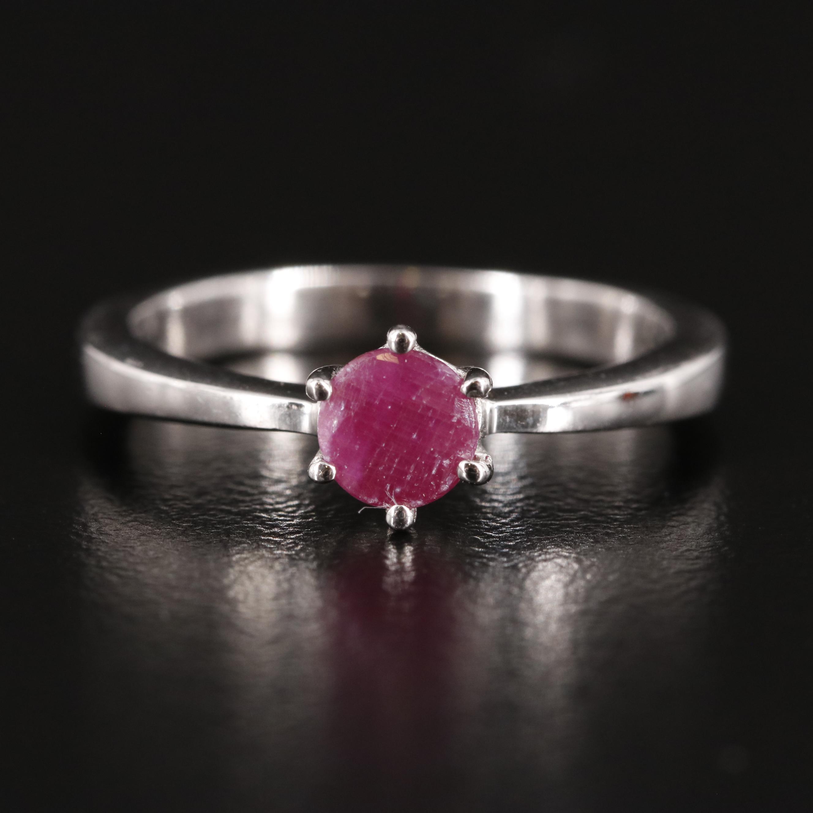 Sterling Filled Corundum Ring