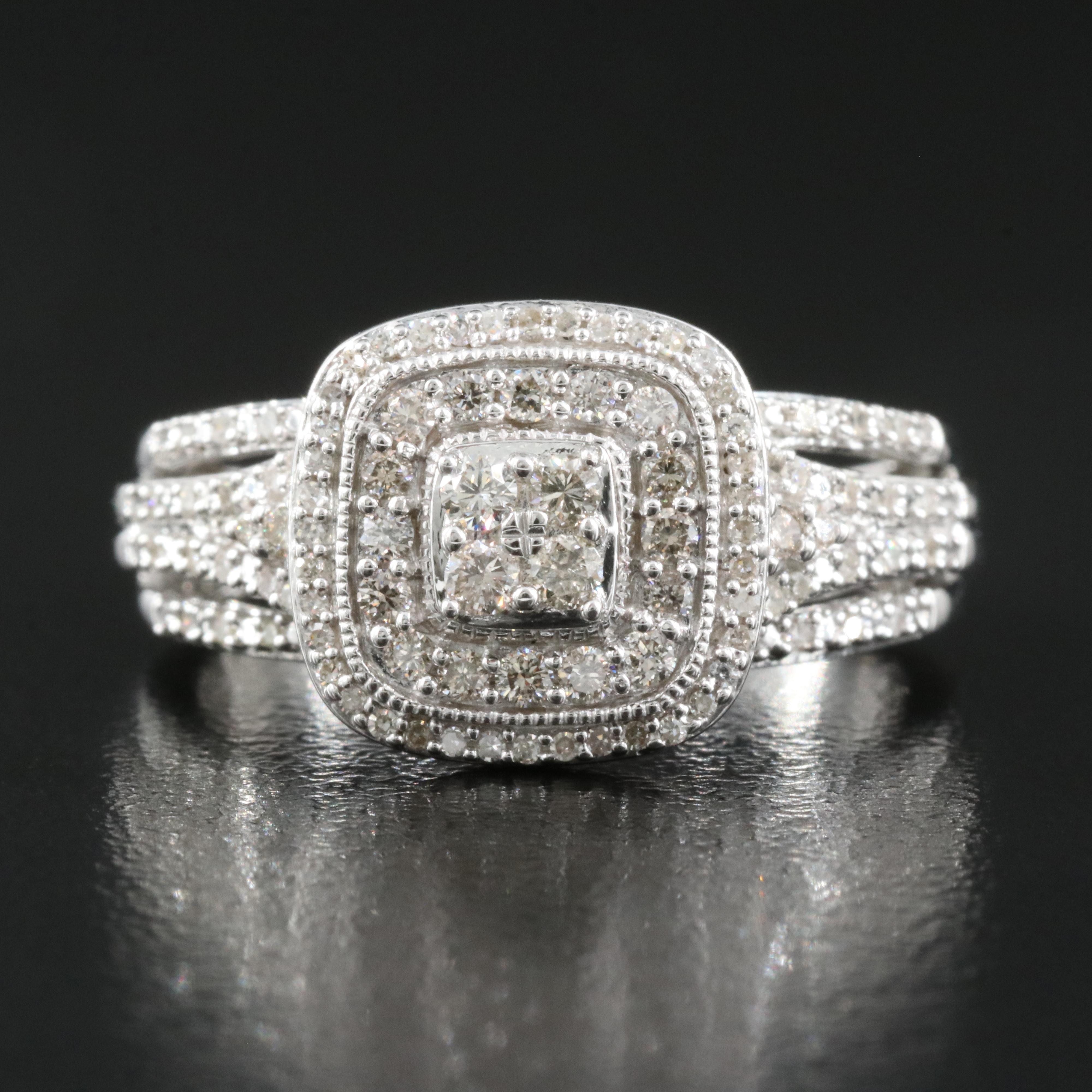 Sterling Diamond Ring