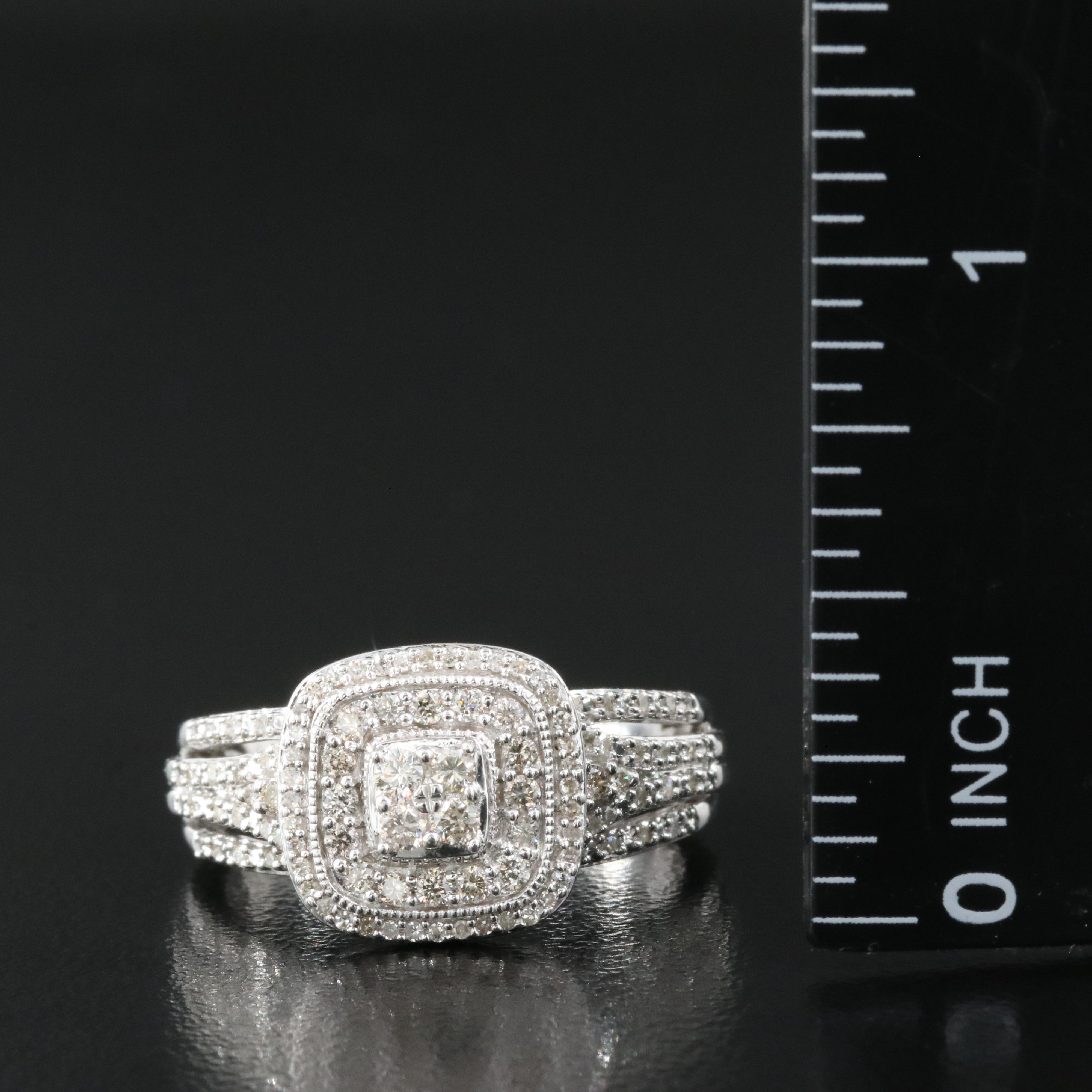 Sterling Diamond Ring