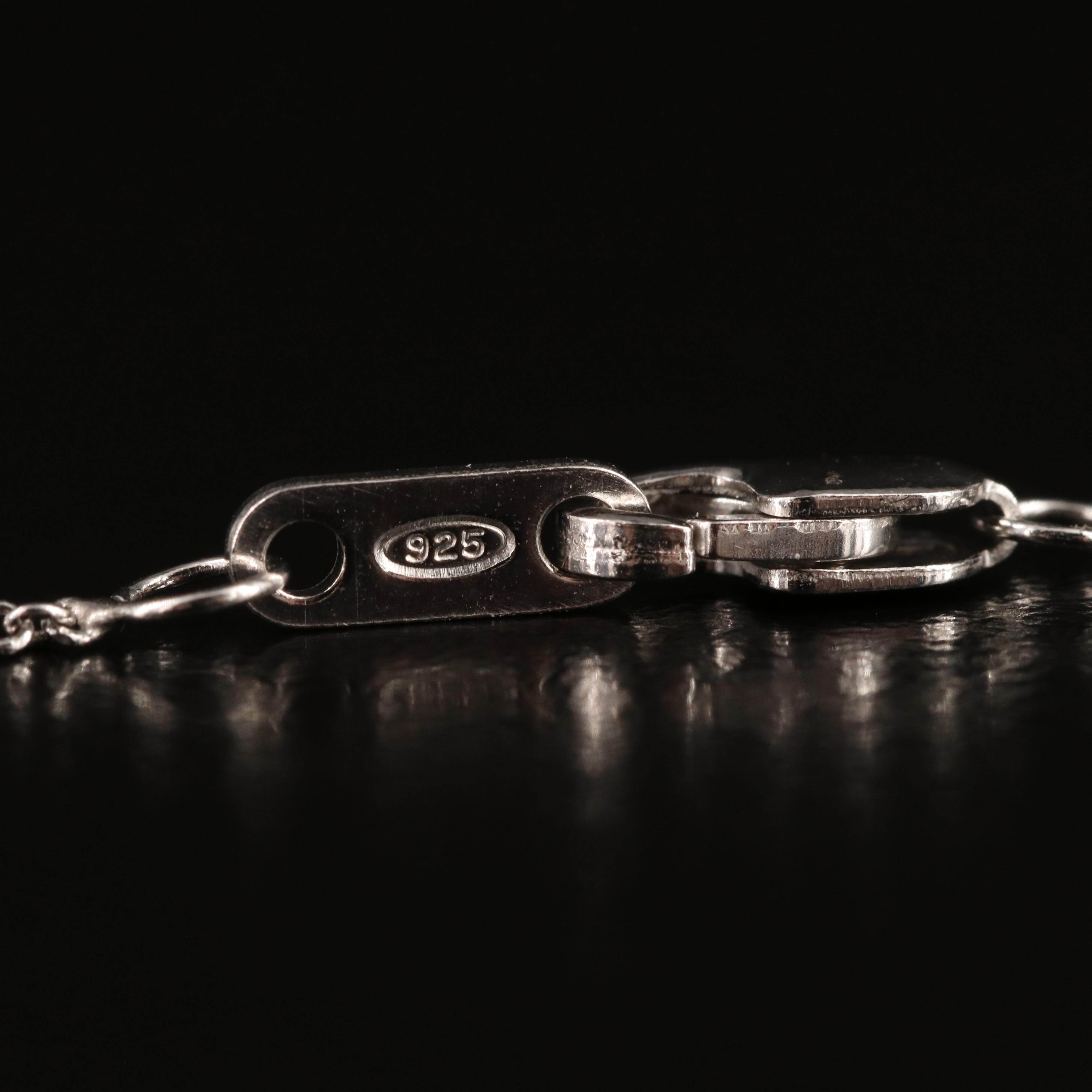 Sterling Diamond Heart Pendant Necklace