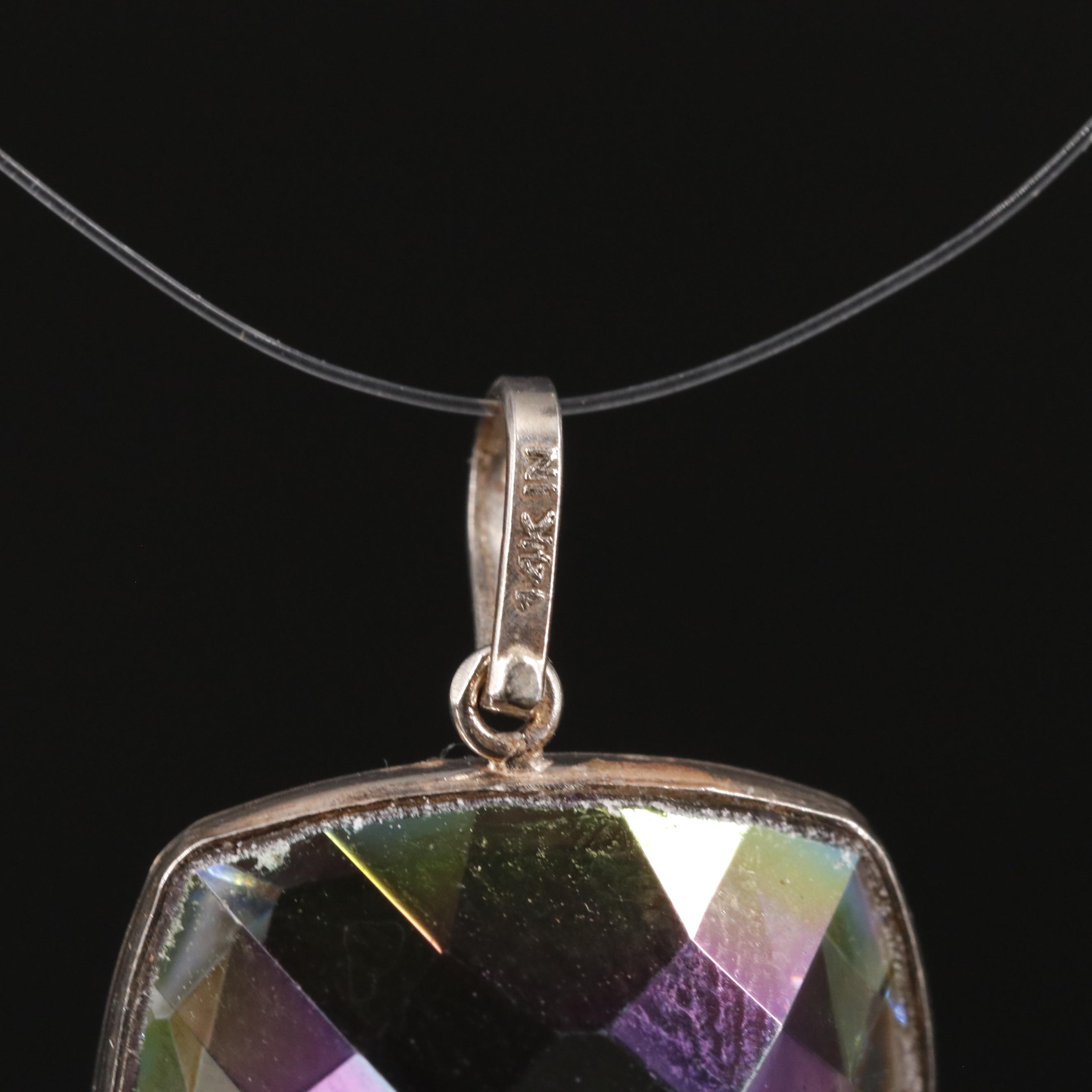 14K Mystic Quartz Pendant