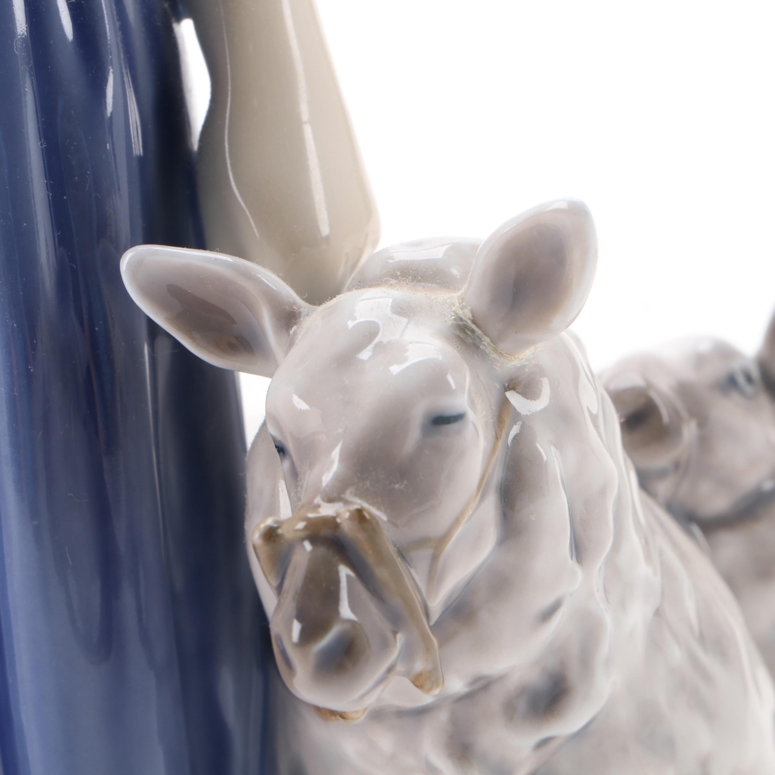 Bing & Grøndahl "Shepherdess" and "Goose Girl" Porcelain Figurines