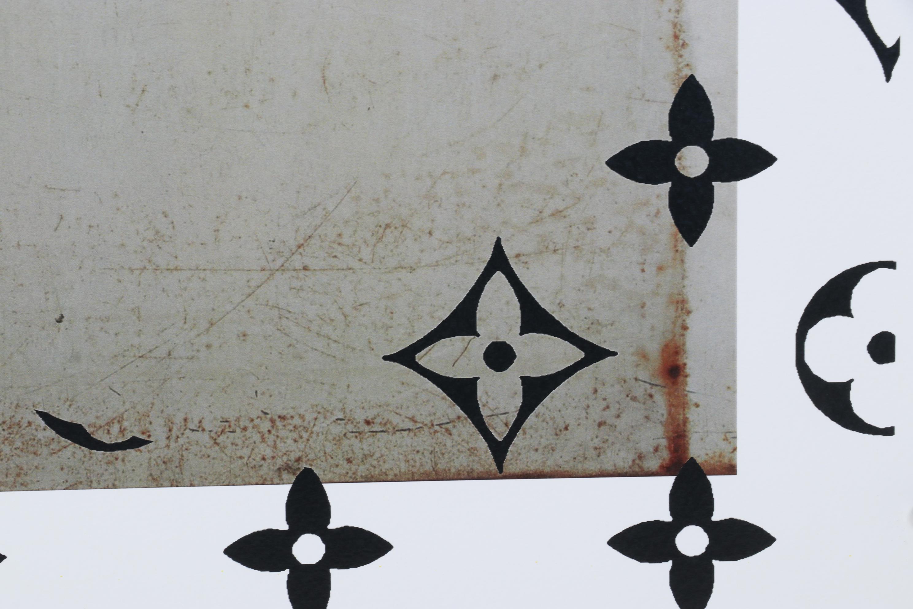 Death NYC Pop Art Graphic Print Bansky Girl with Balloon and Louis Vuitton