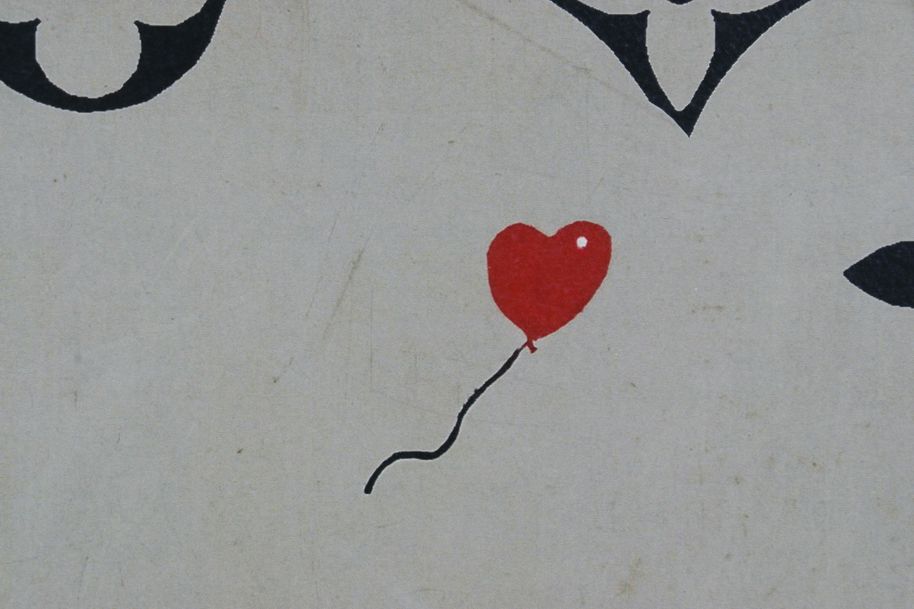 Death NYC Pop Art Graphic Print Bansky Girl with Balloon and Louis Vuitton