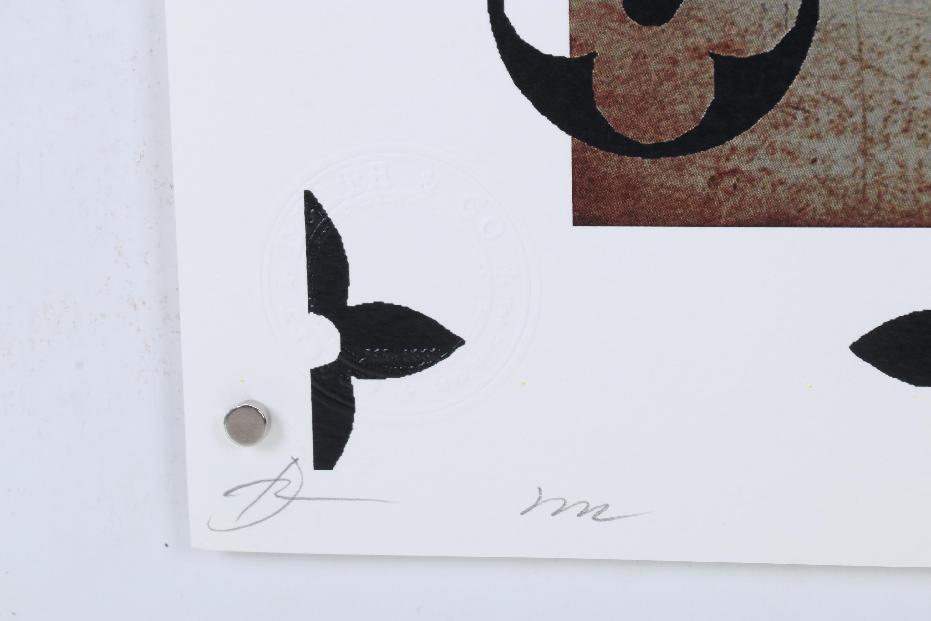 Death NYC Pop Art Graphic Print Bansky Girl with Balloon and Louis Vuitton