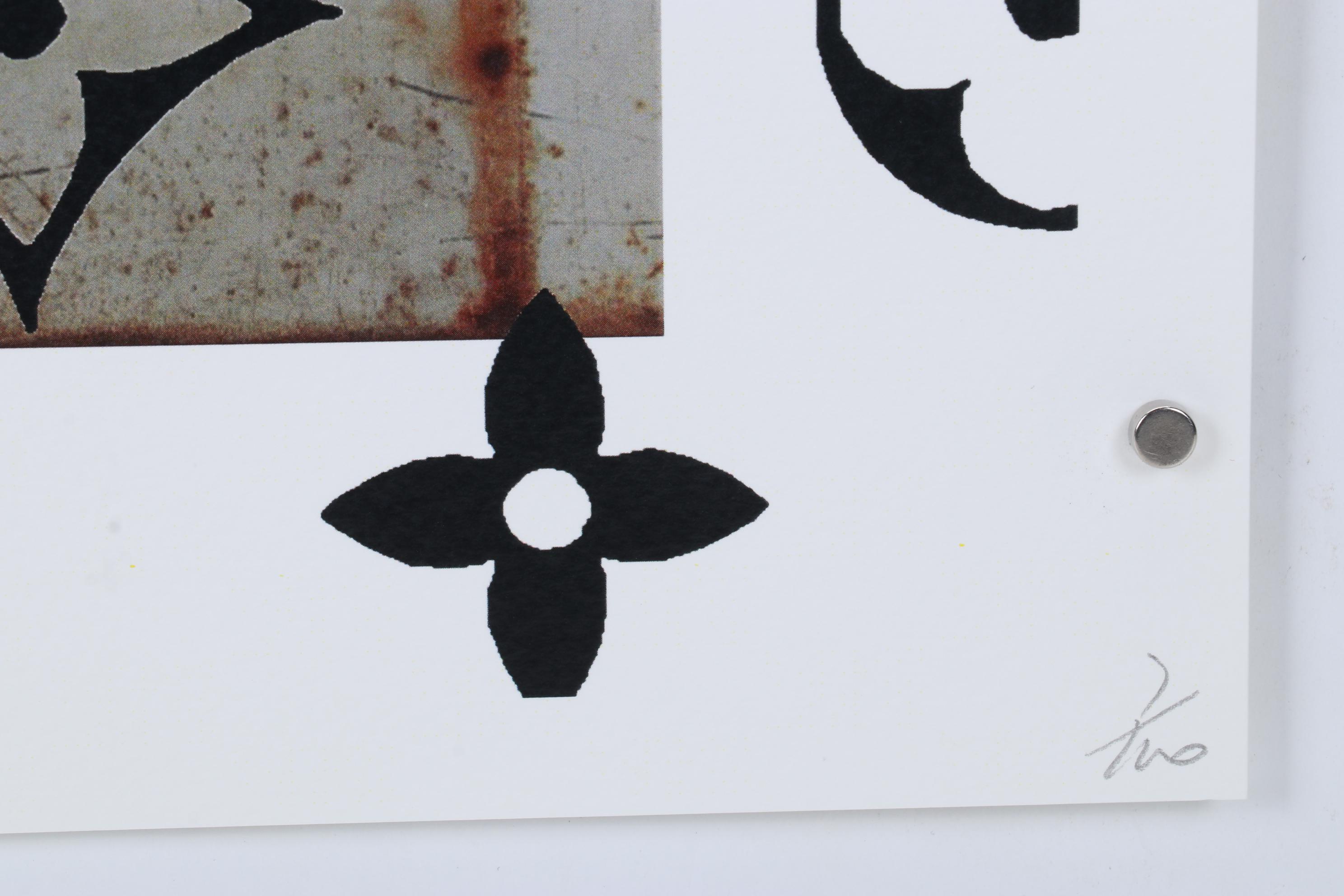 Death NYC Pop Art Graphic Print Bansky Girl with Balloon and Louis Vuitton