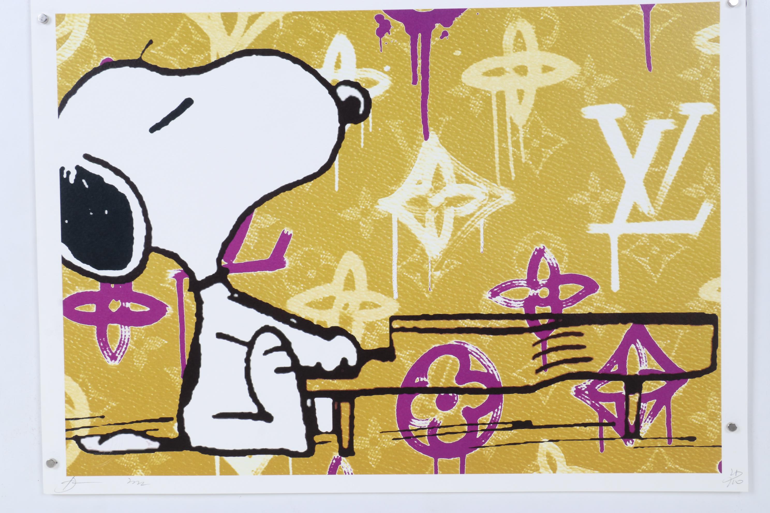 Death NYC Pop Art Graphic Print of Snoopy with Louis Vuitton