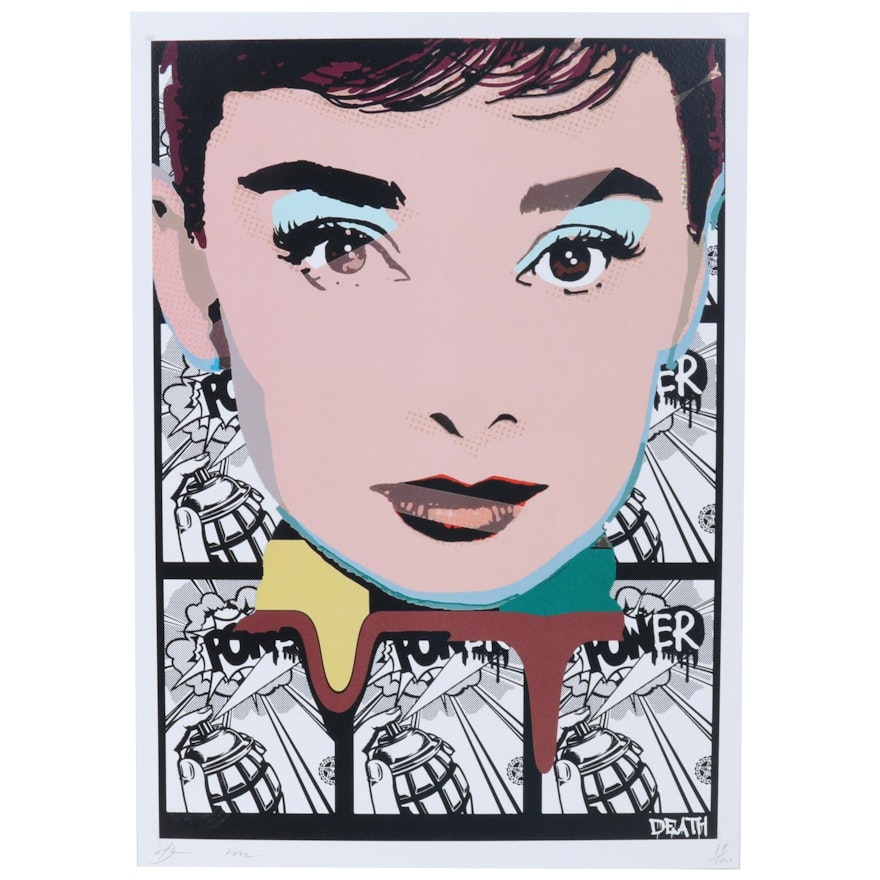 Death NYC Digital Pop Art Print of Audrey Hepburn, 2022