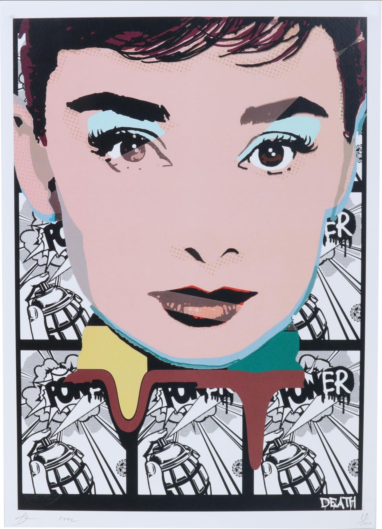 Death NYC Digital Pop Art Print of Audrey Hepburn, 2022