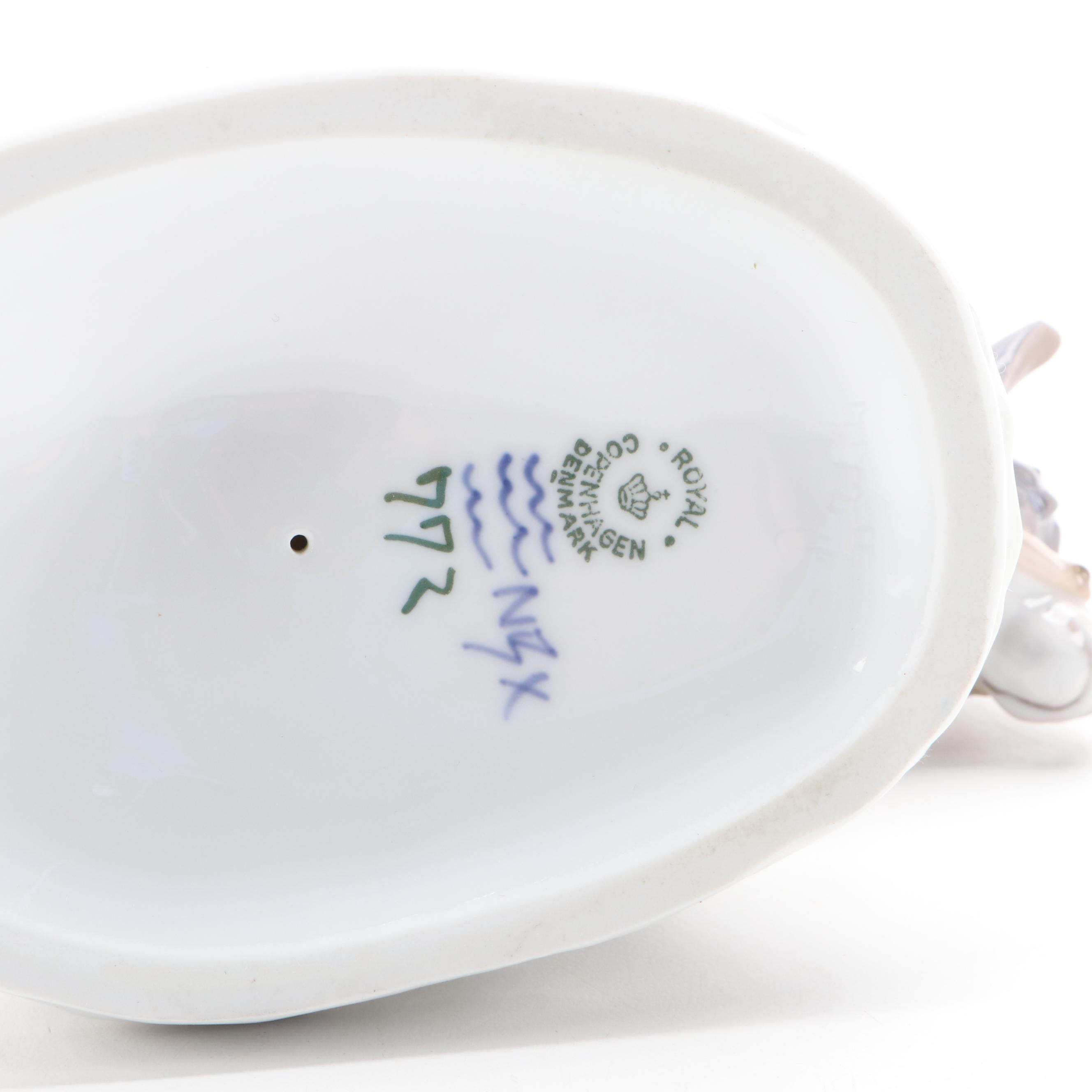 Bing & Grøndahl "Girl with Milk Can" and Royal Copenhagen Porcelain Figurines