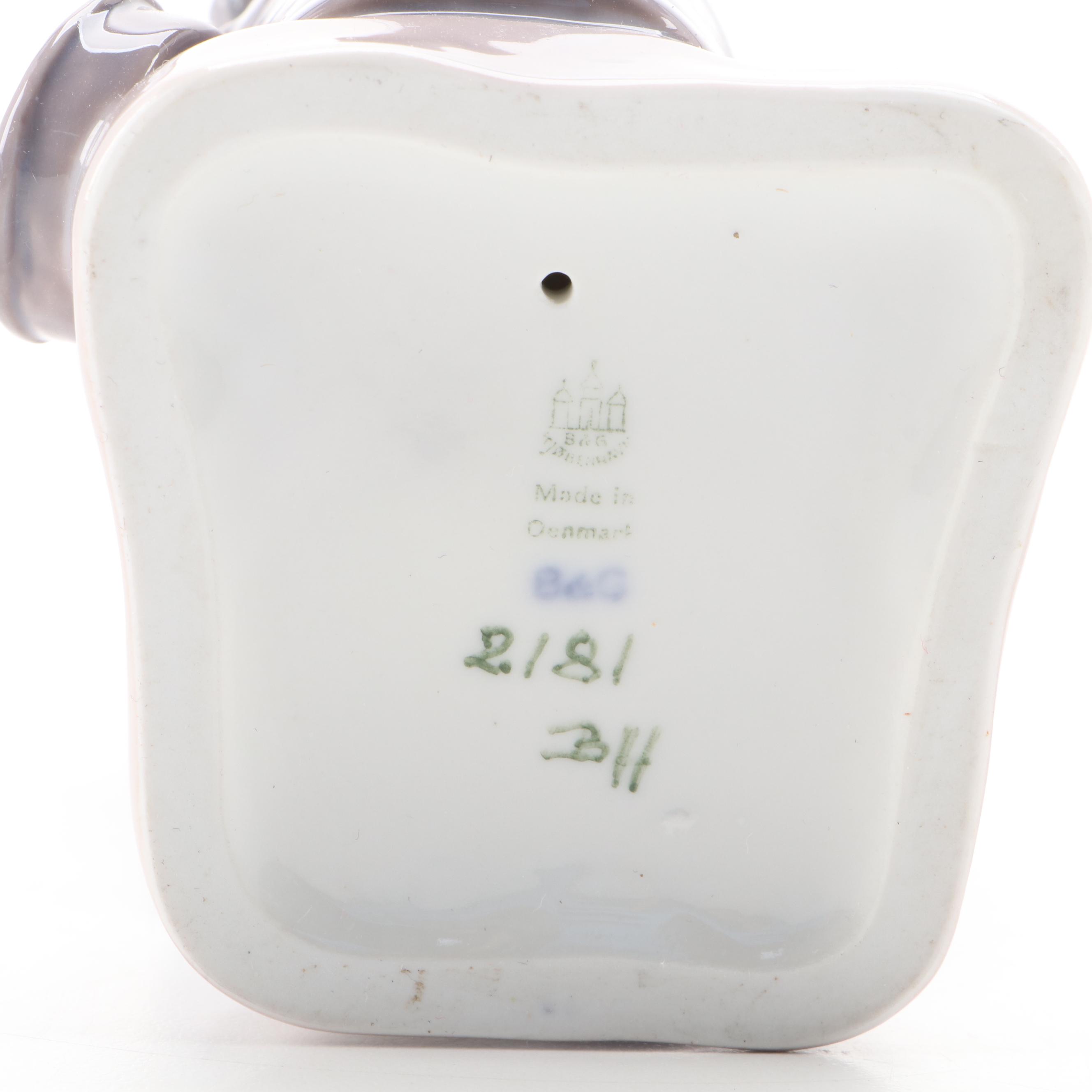 Bing & Grøndahl "Girl with Milk Can" and Royal Copenhagen Porcelain Figurines