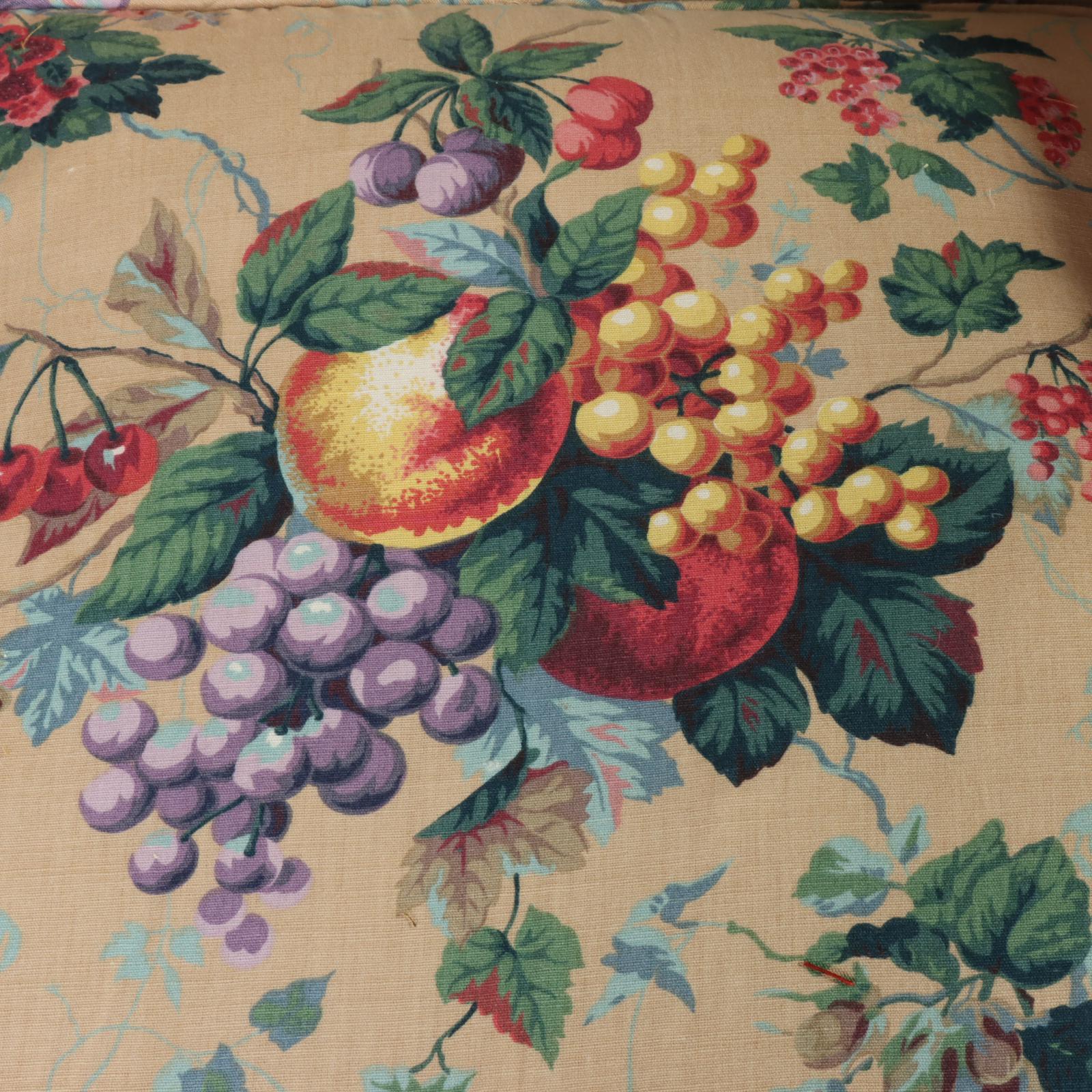 Queen Anne Style Mahogany and Custom-Slipcovered Wingback Armchair, 20th Century