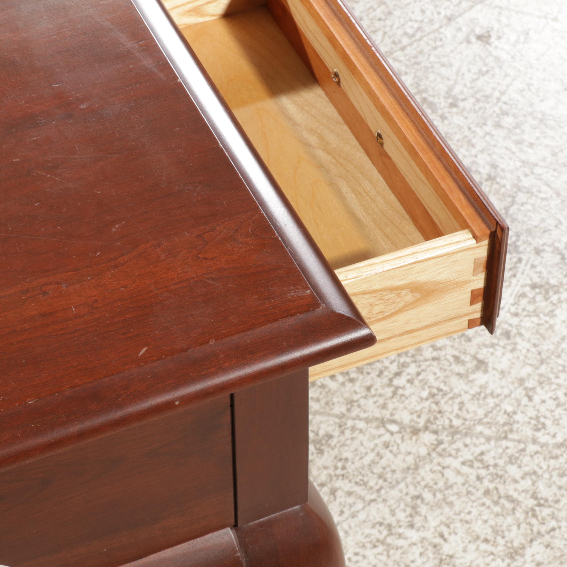 Queen Anne Style Cherry Coffee Table and End Table