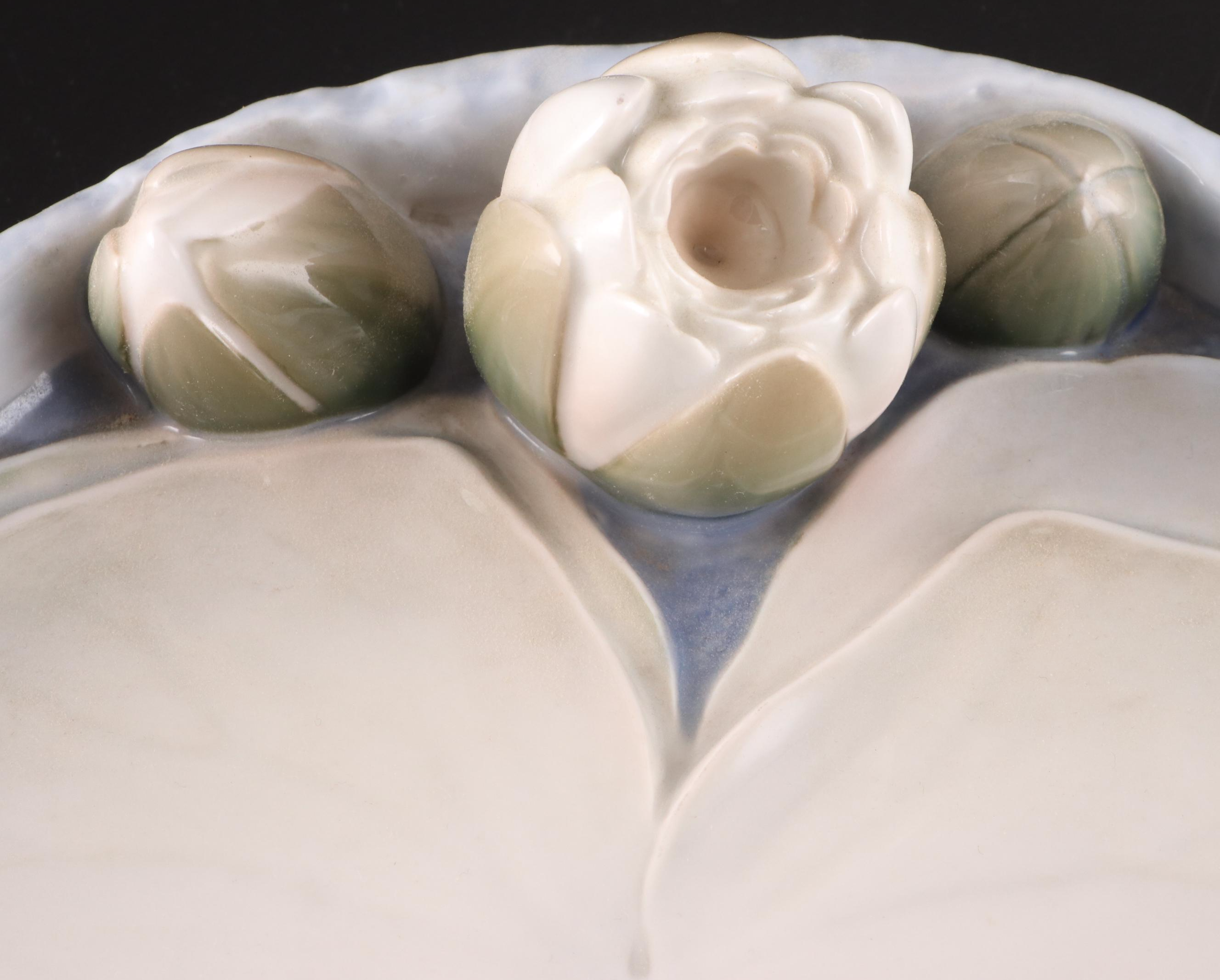 Svend Jespersen for Bing & Grøndahl Porcelain Lily Pad Tray