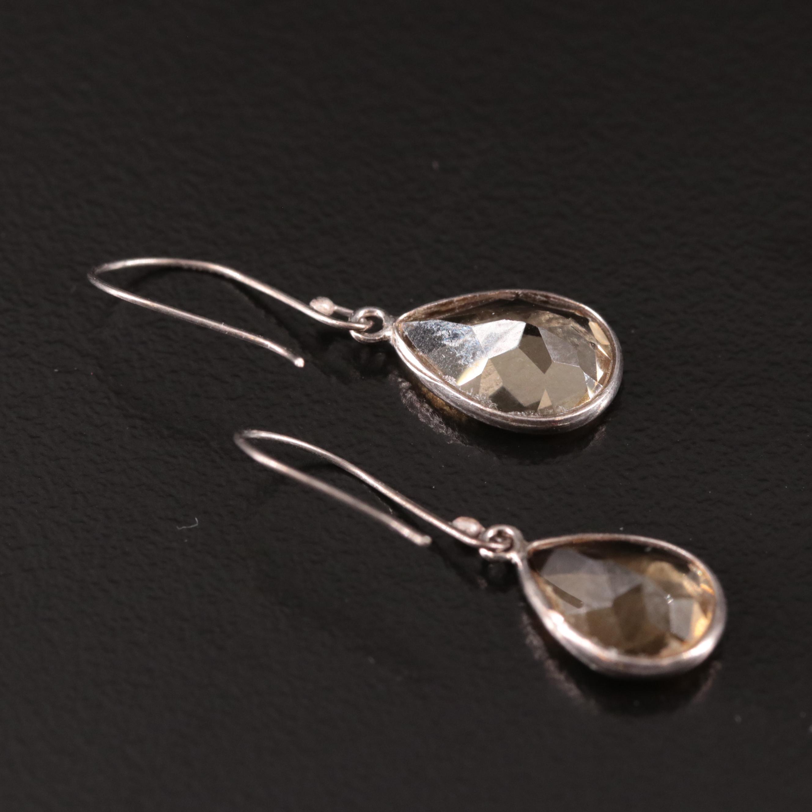 14K Citrine Drop Earrings