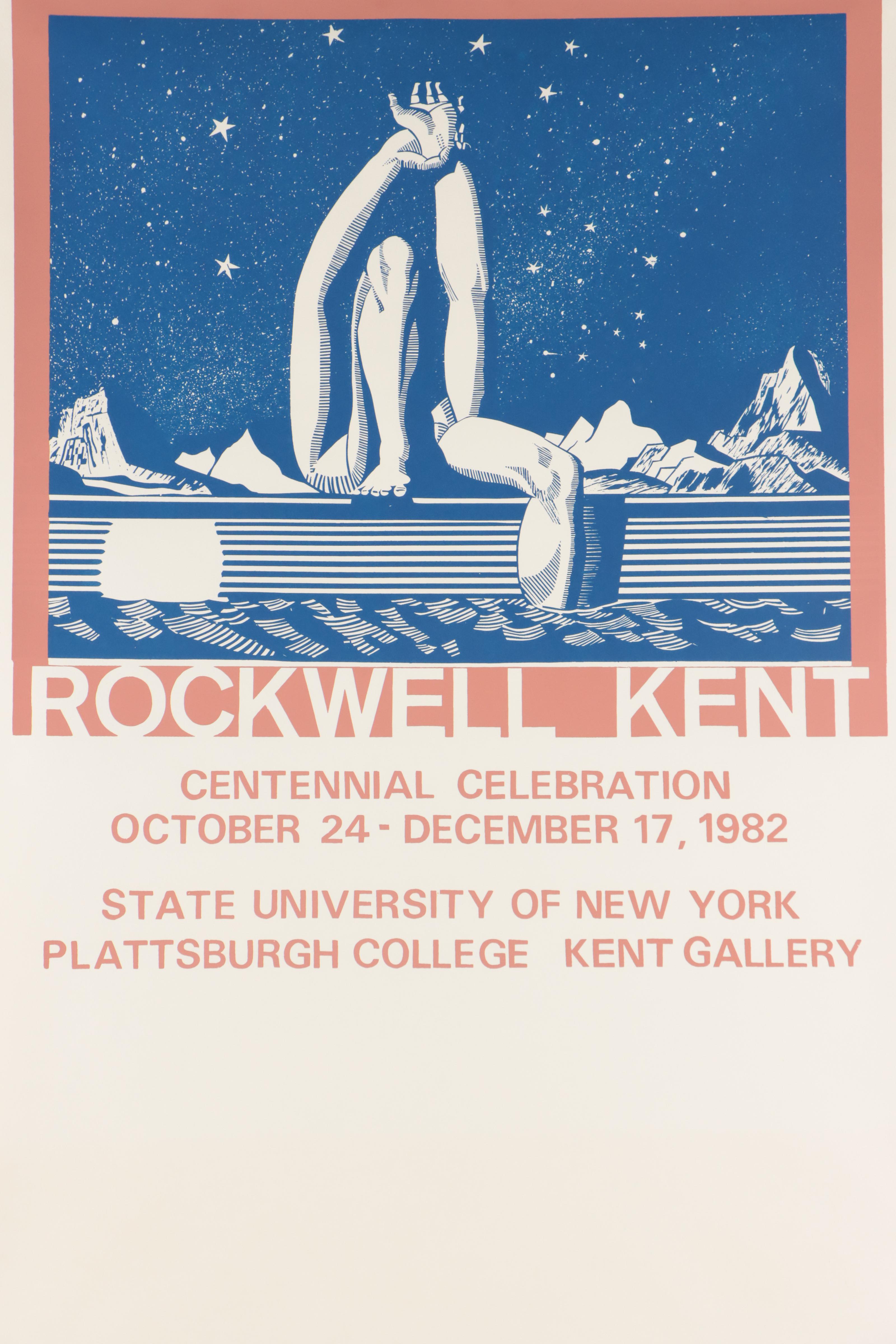Serigraph Exhibition Poster "Rockwell Kent Centennial Celebration," 1982