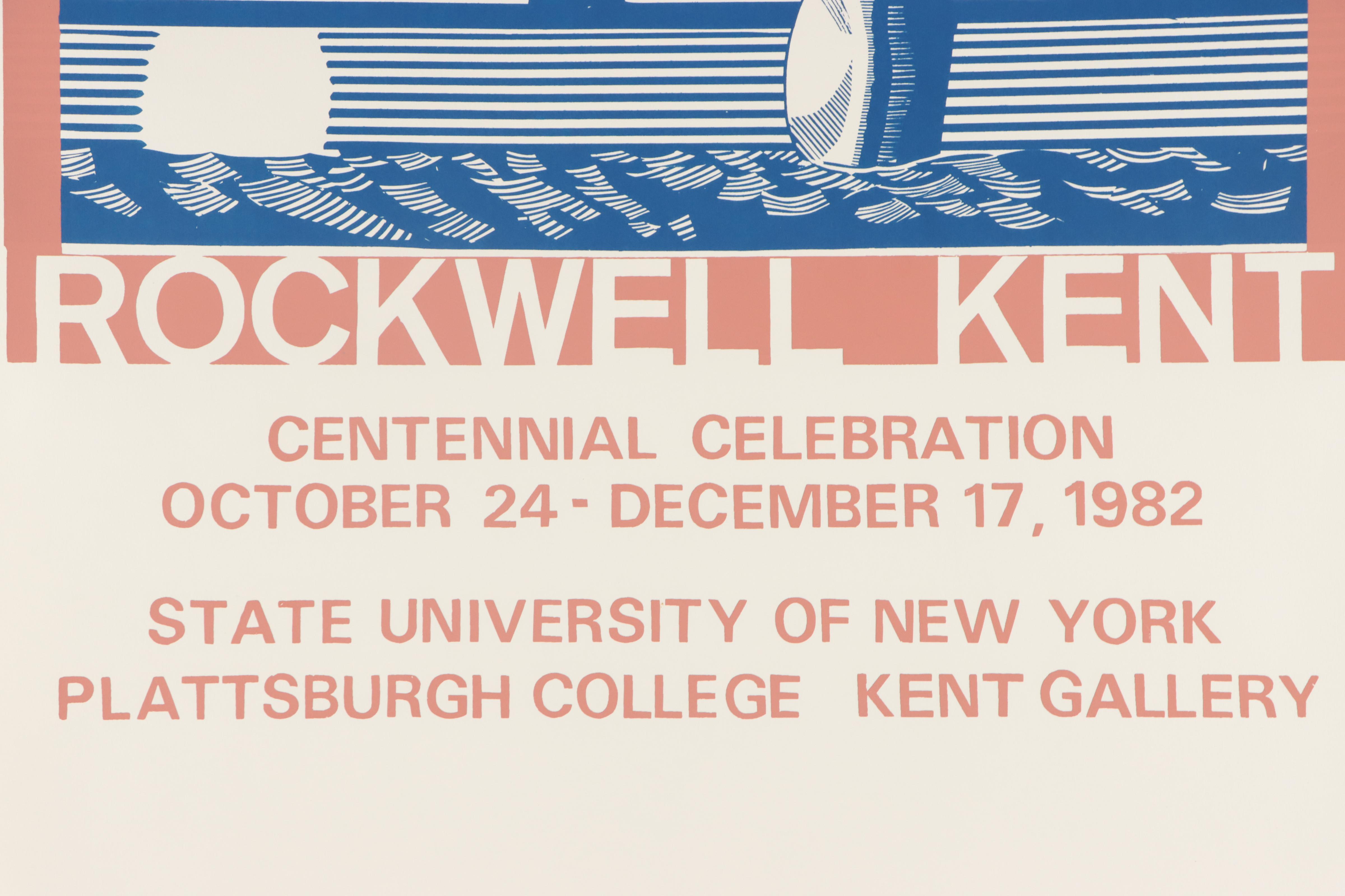 Serigraph Exhibition Poster "Rockwell Kent Centennial Celebration," 1982