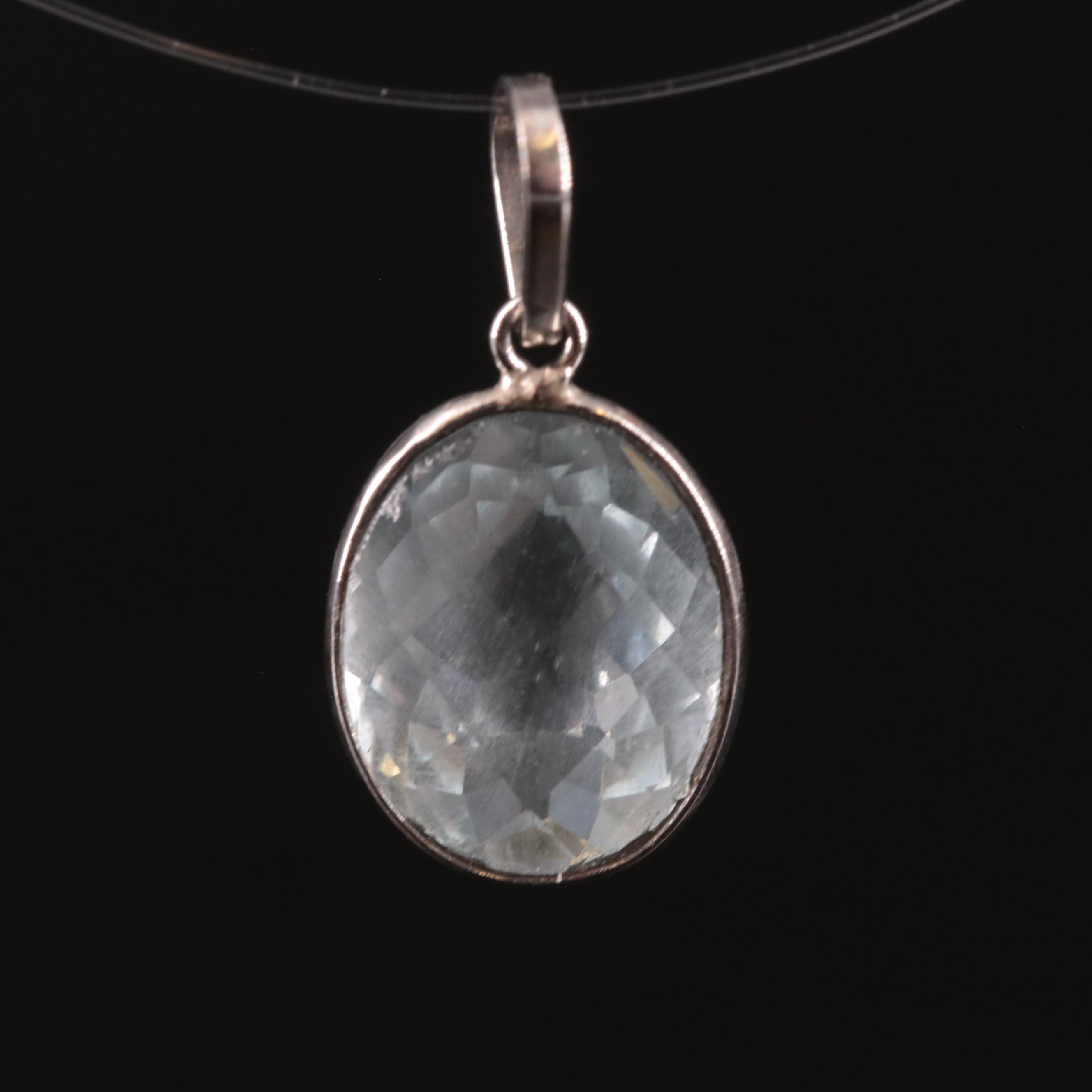 14K Aquamarine Pendant