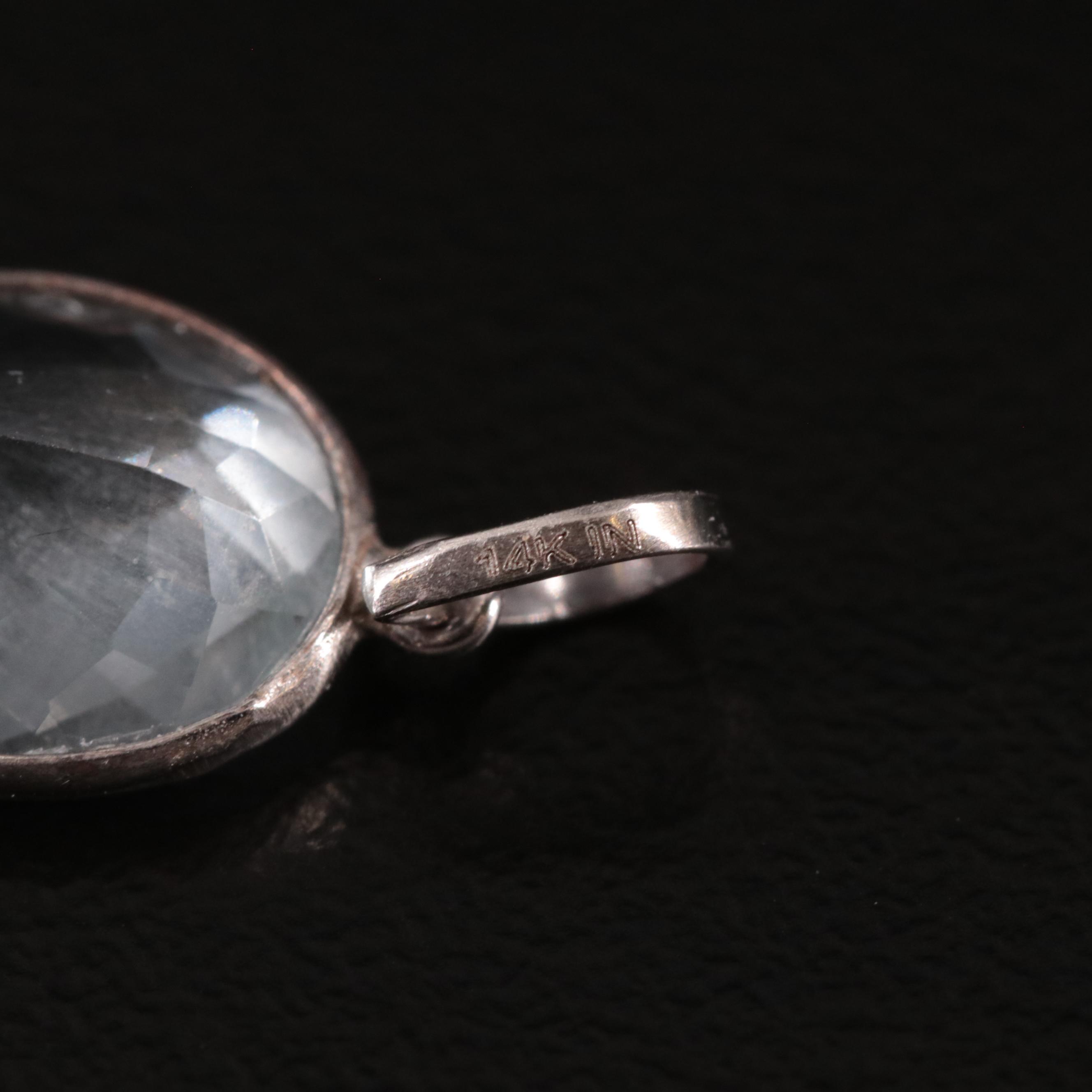 14K Aquamarine Pendant