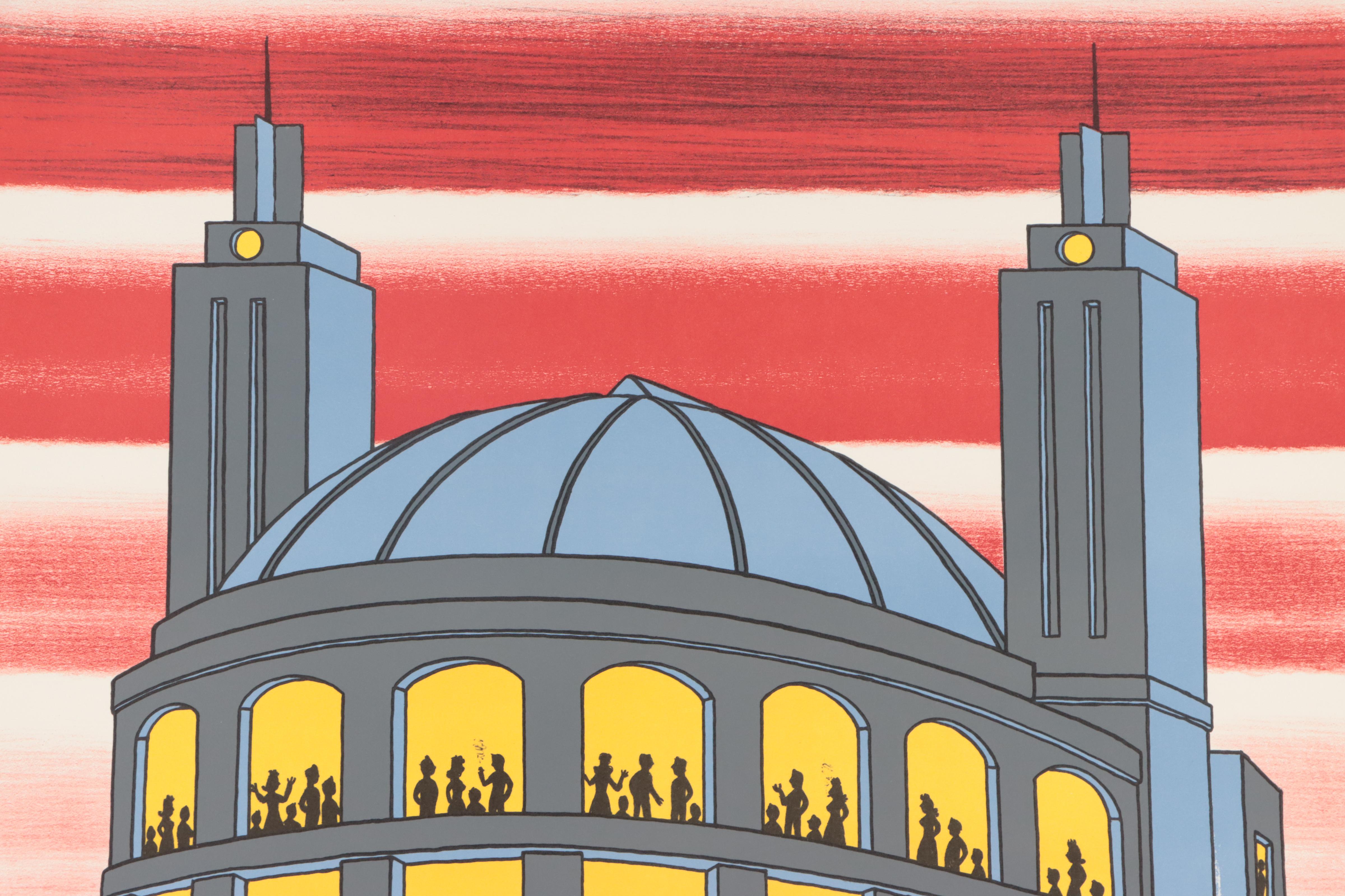 Lithograph After Robert Brown "Chicago International Art Exposition," 1986