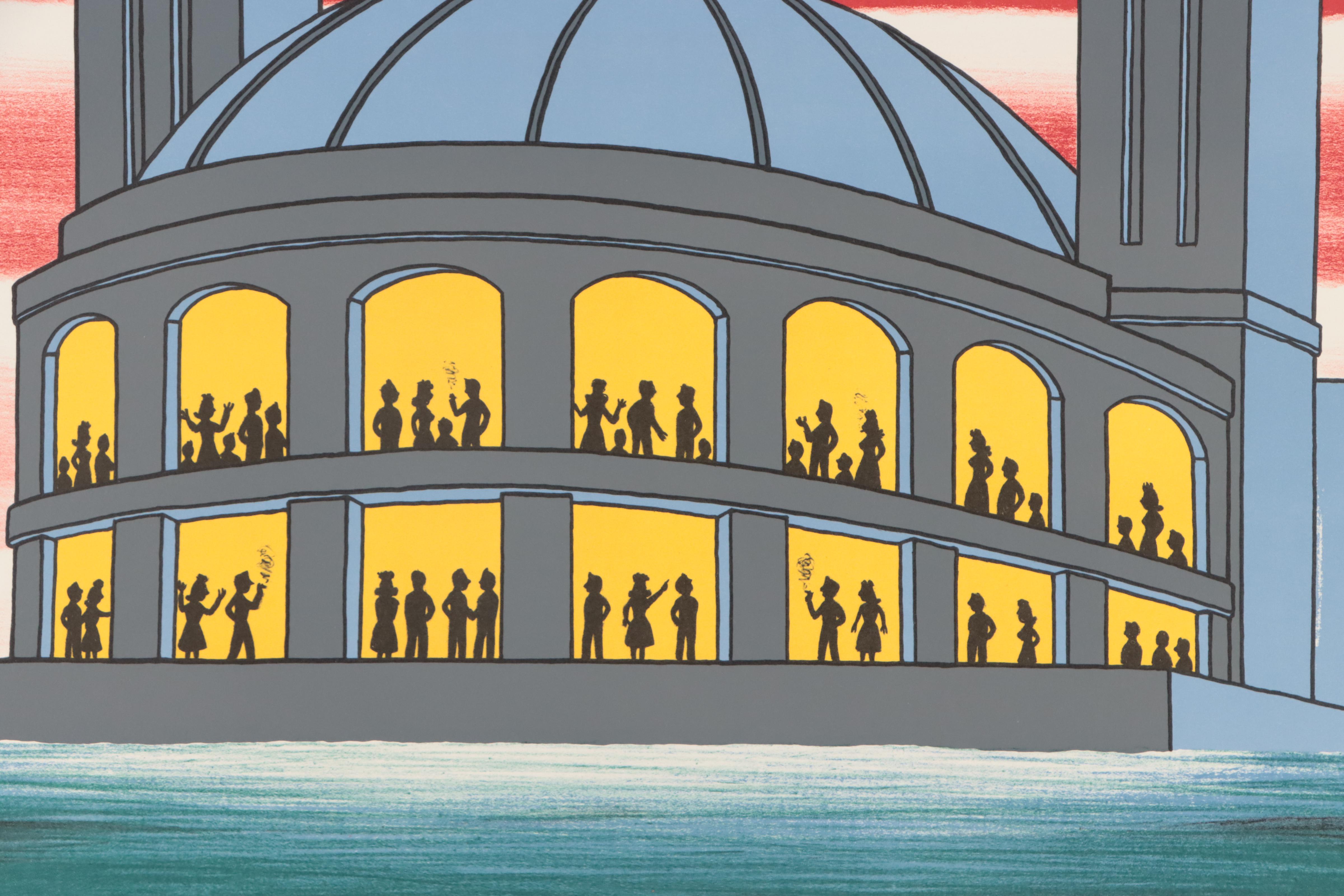 Lithograph After Robert Brown "Chicago International Art Exposition," 1986