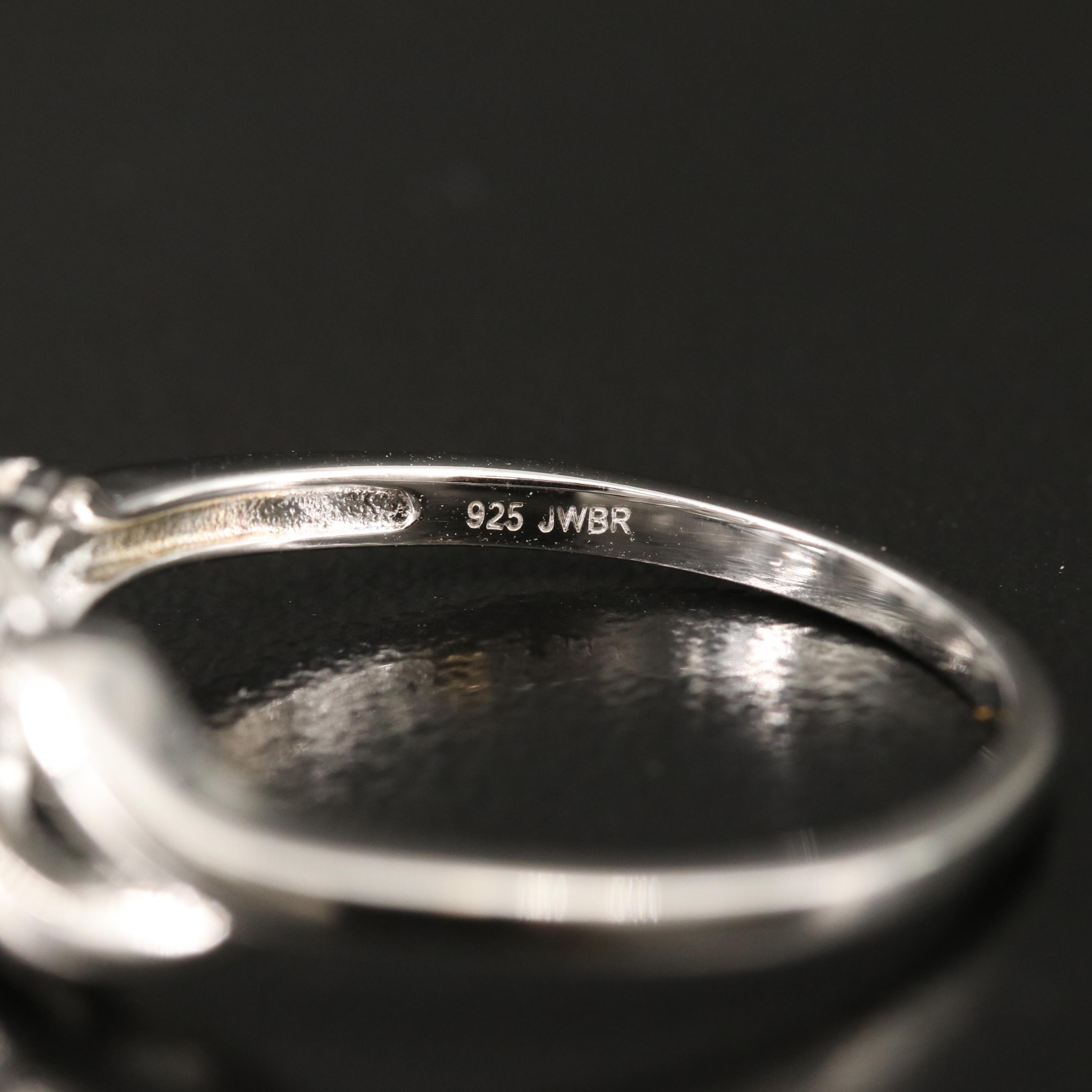 Sterling Diamond Wave Ring