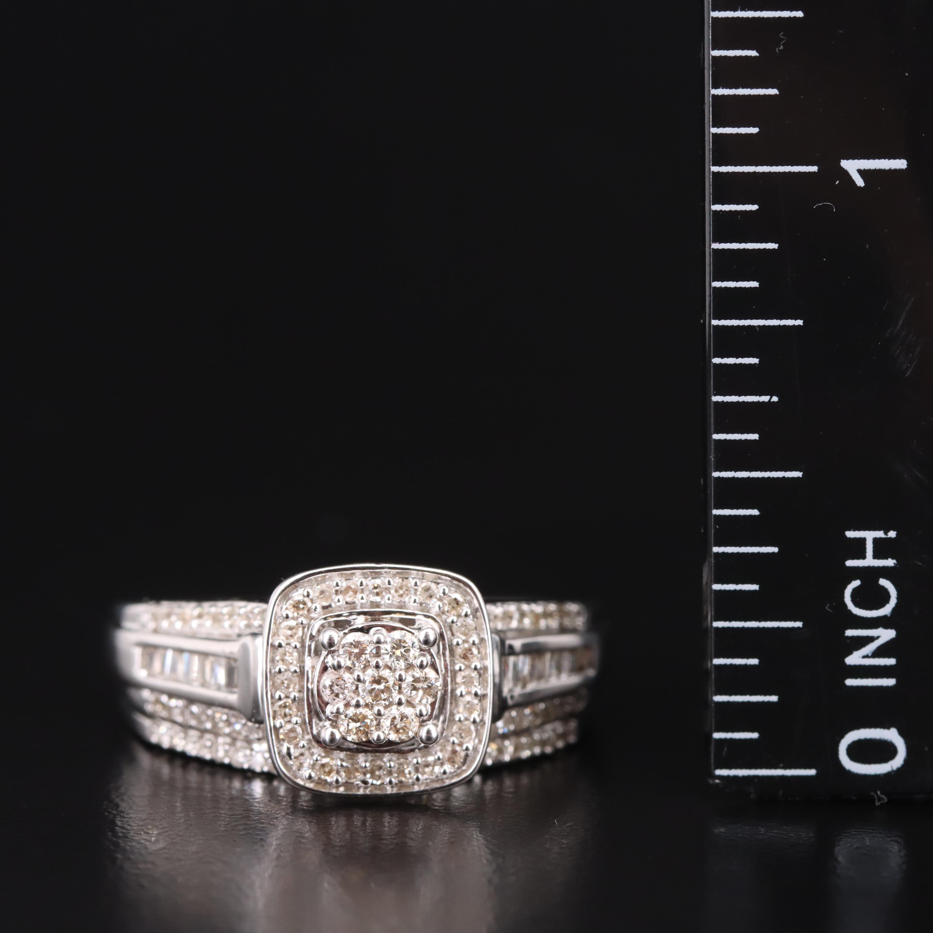 Sterling Silver Diamond Ring Set