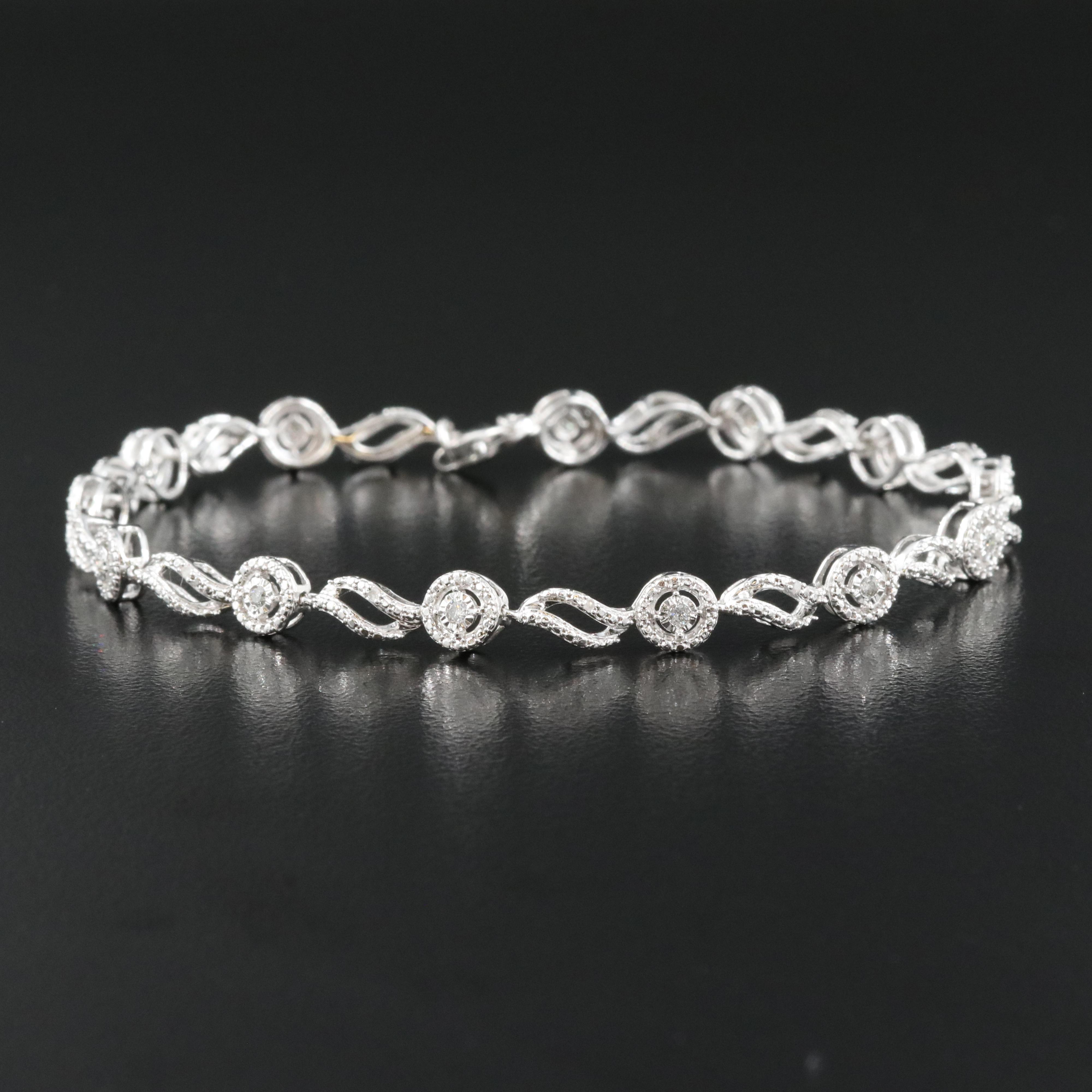 Sterling Diamond Bracelet
