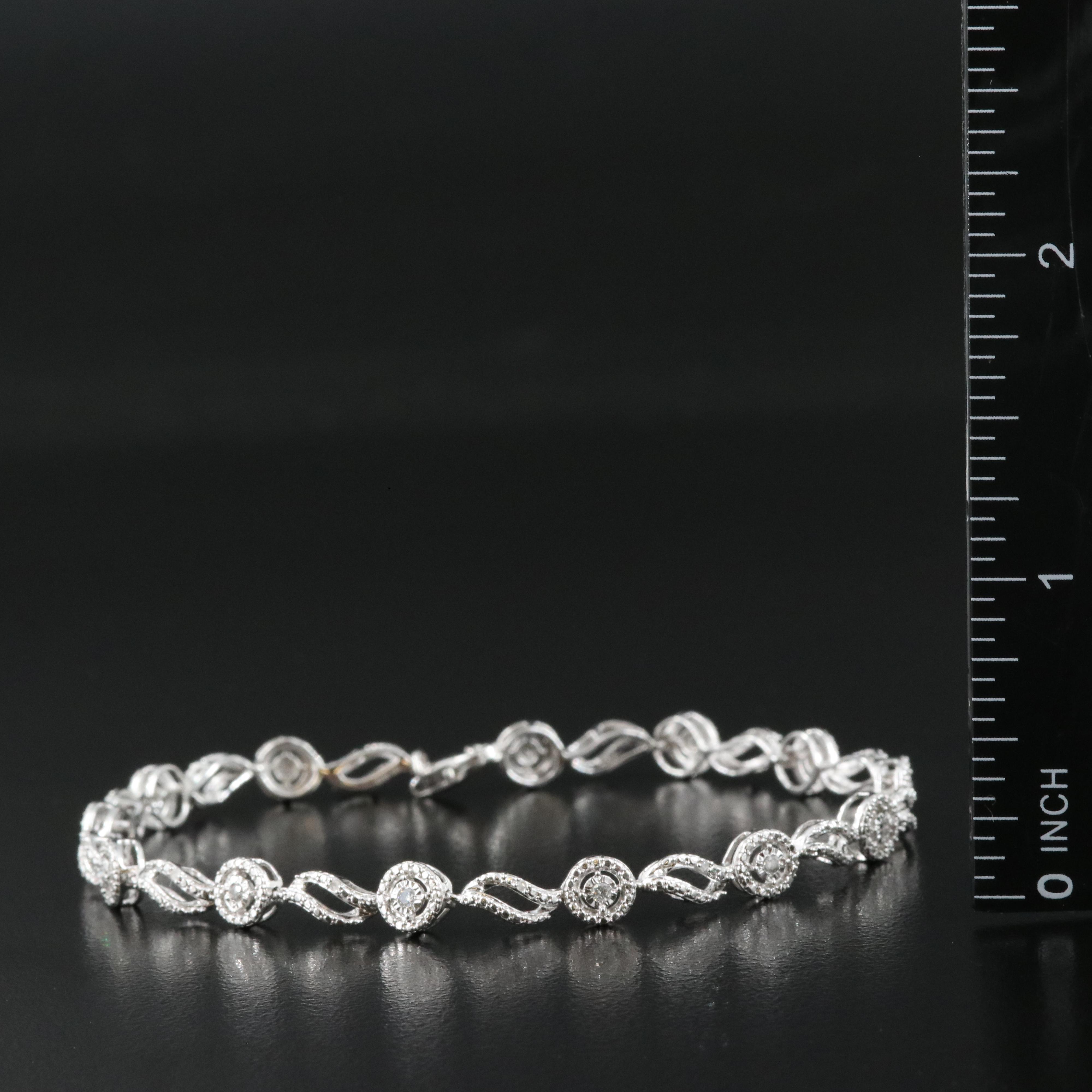 Sterling Diamond Bracelet