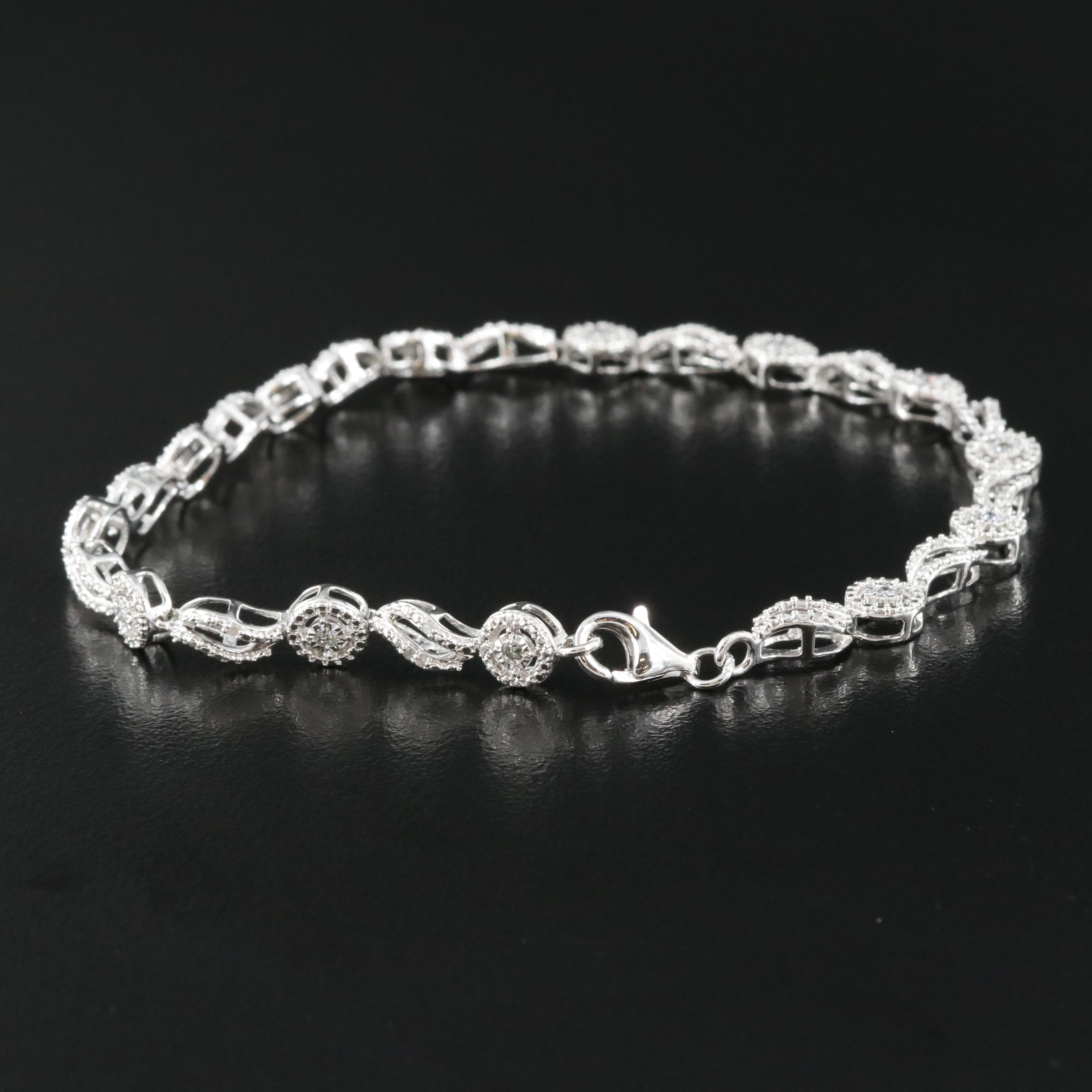 Sterling Diamond Bracelet