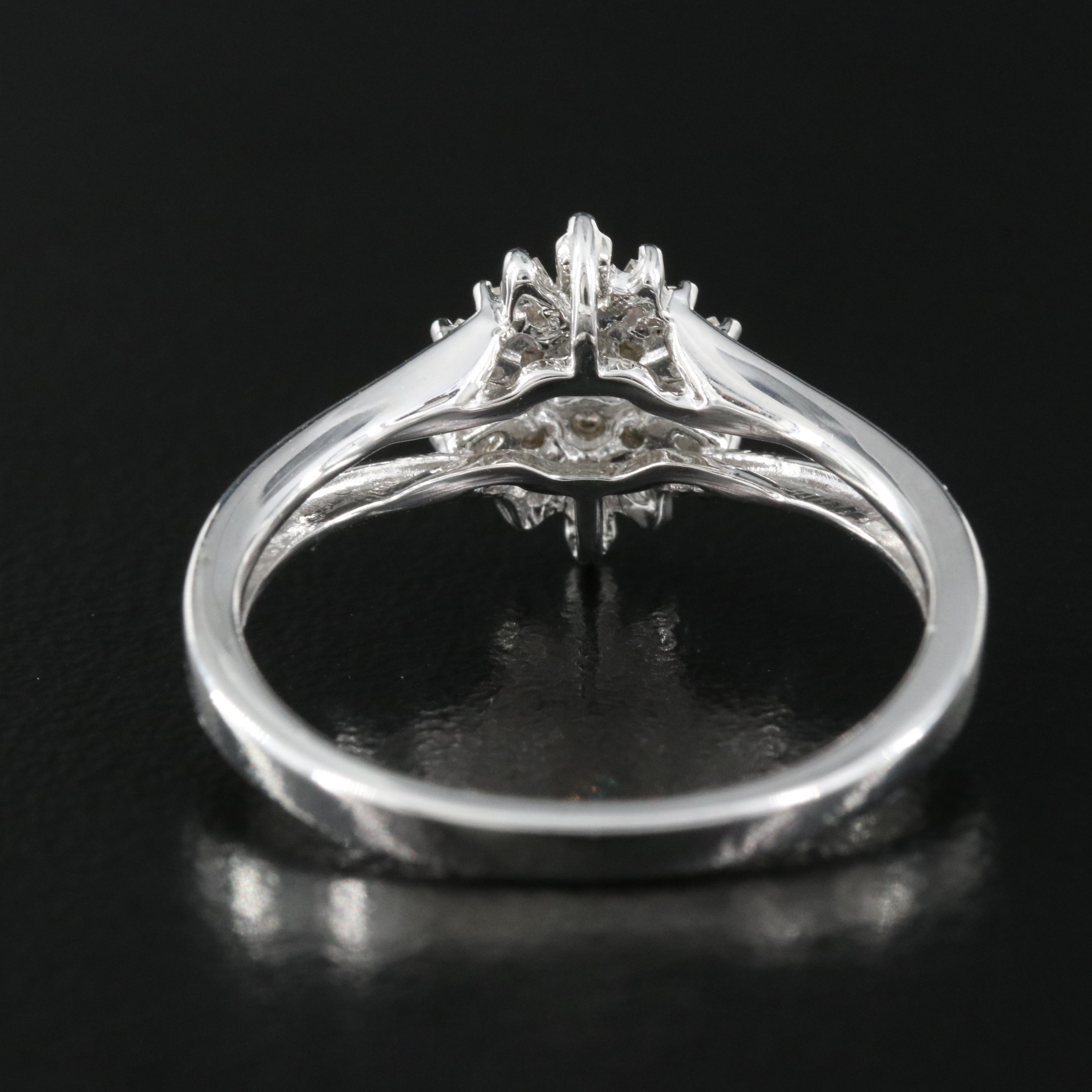 Sterling 0.28 CTW Diamond Cluster Ring
