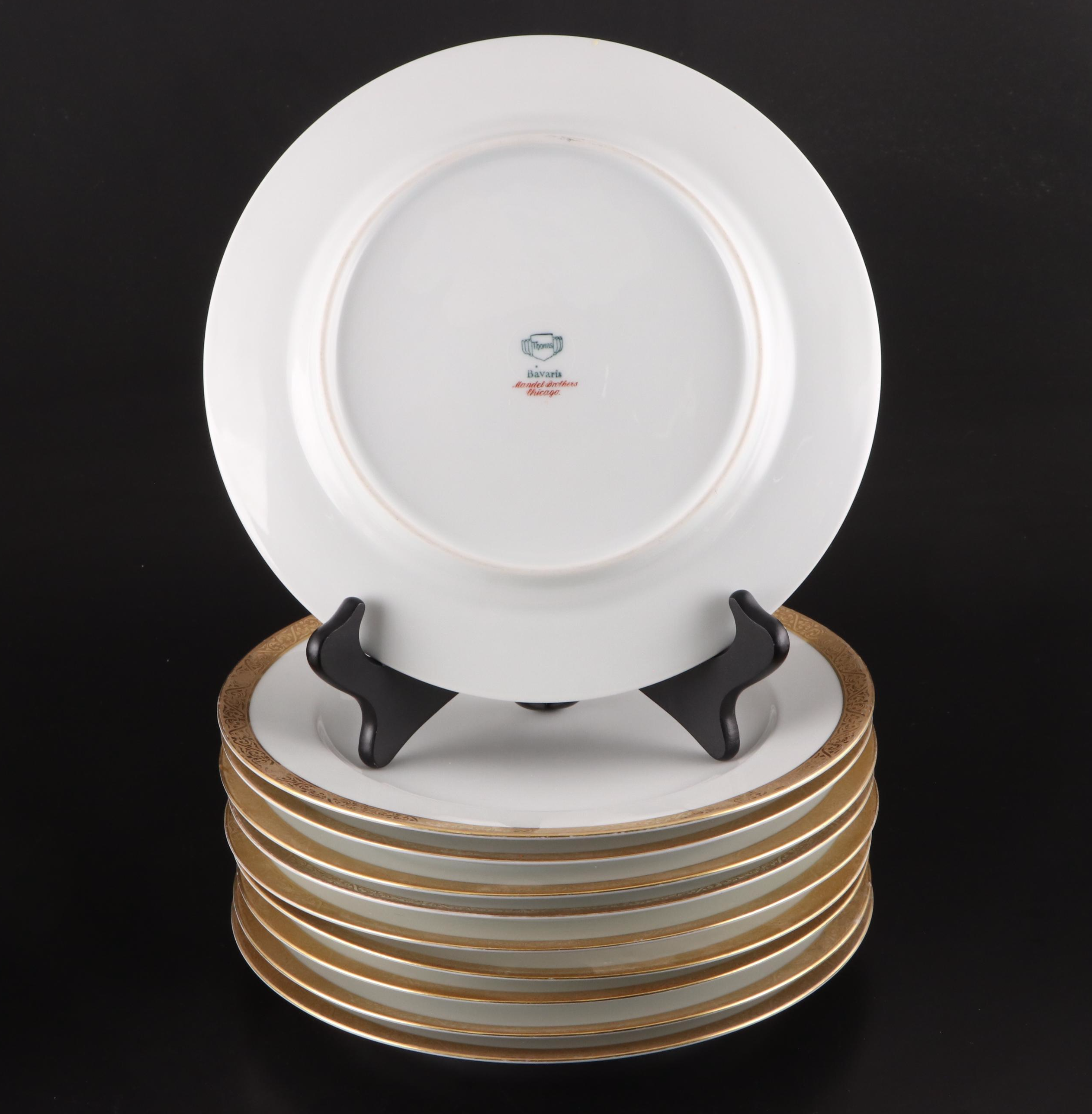 Thomas Bavarian Gilt Porcelain Dinnerware, Mid to Late 20th Century
