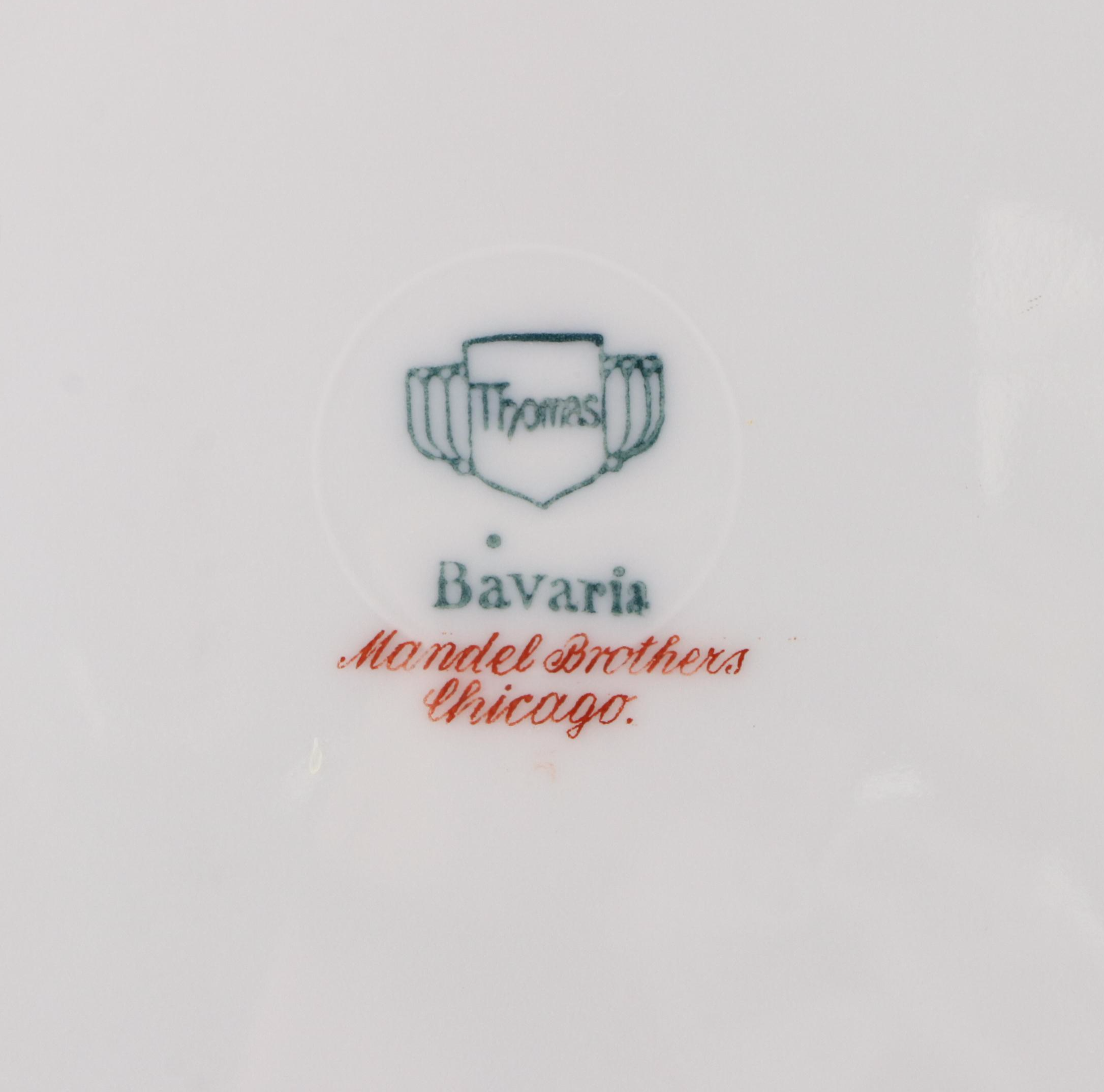 Thomas Bavarian Gilt Porcelain Dinnerware, Mid to Late 20th Century