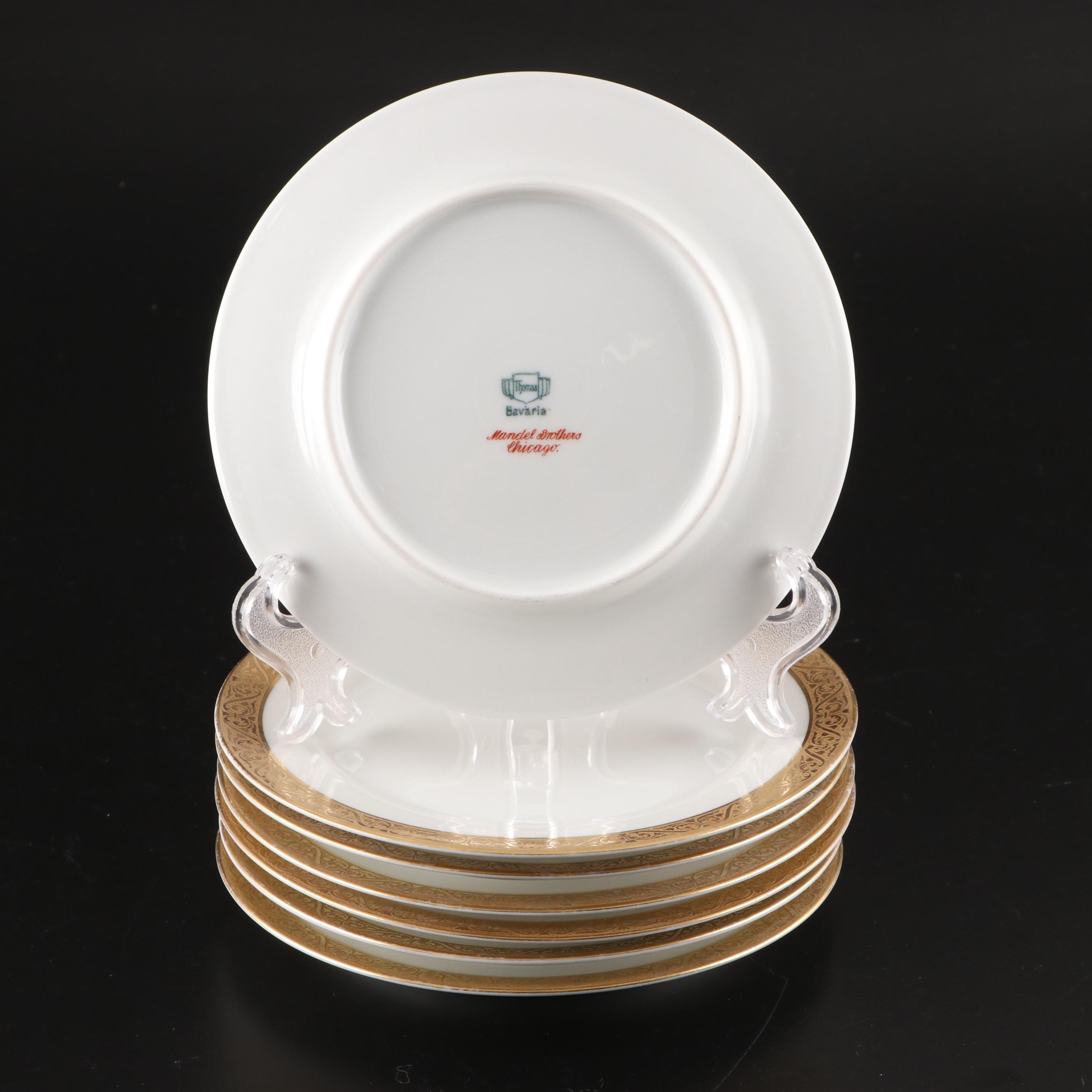 Thomas Bavarian Gilt Porcelain Dinnerware, Mid to Late 20th Century