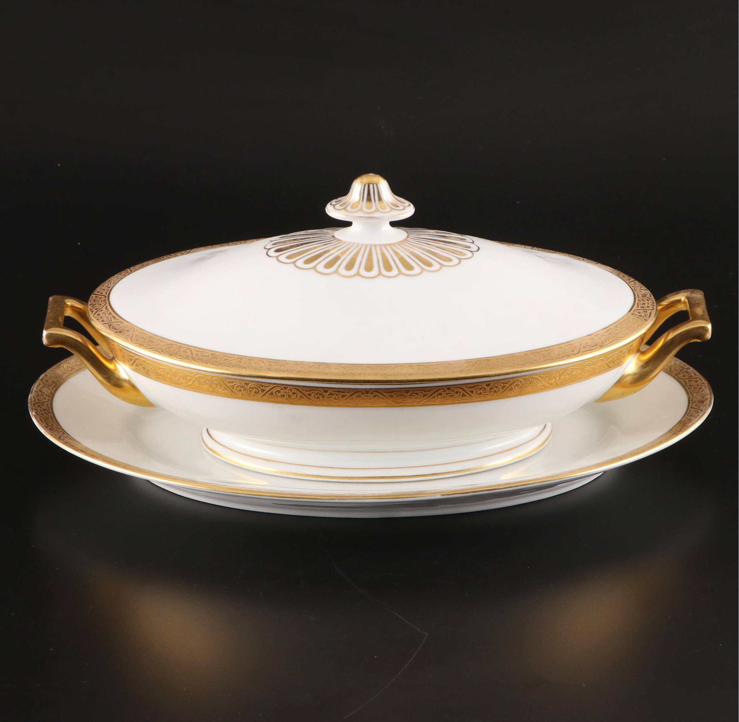 Thomas Bavarian Gilt Porcelain Dinnerware, Mid to Late 20th Century