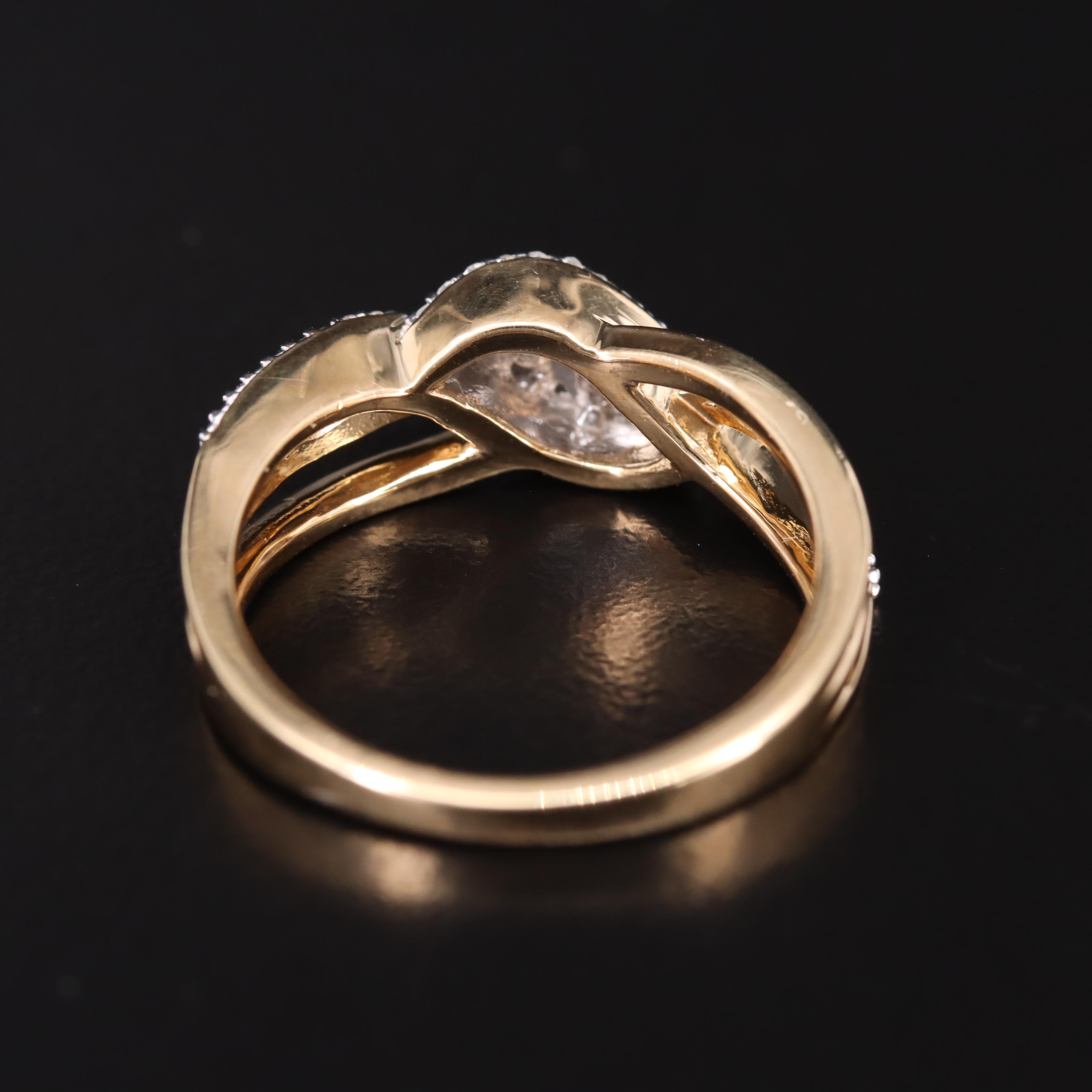 Sterling Silver Illusion Set Diamond Ring