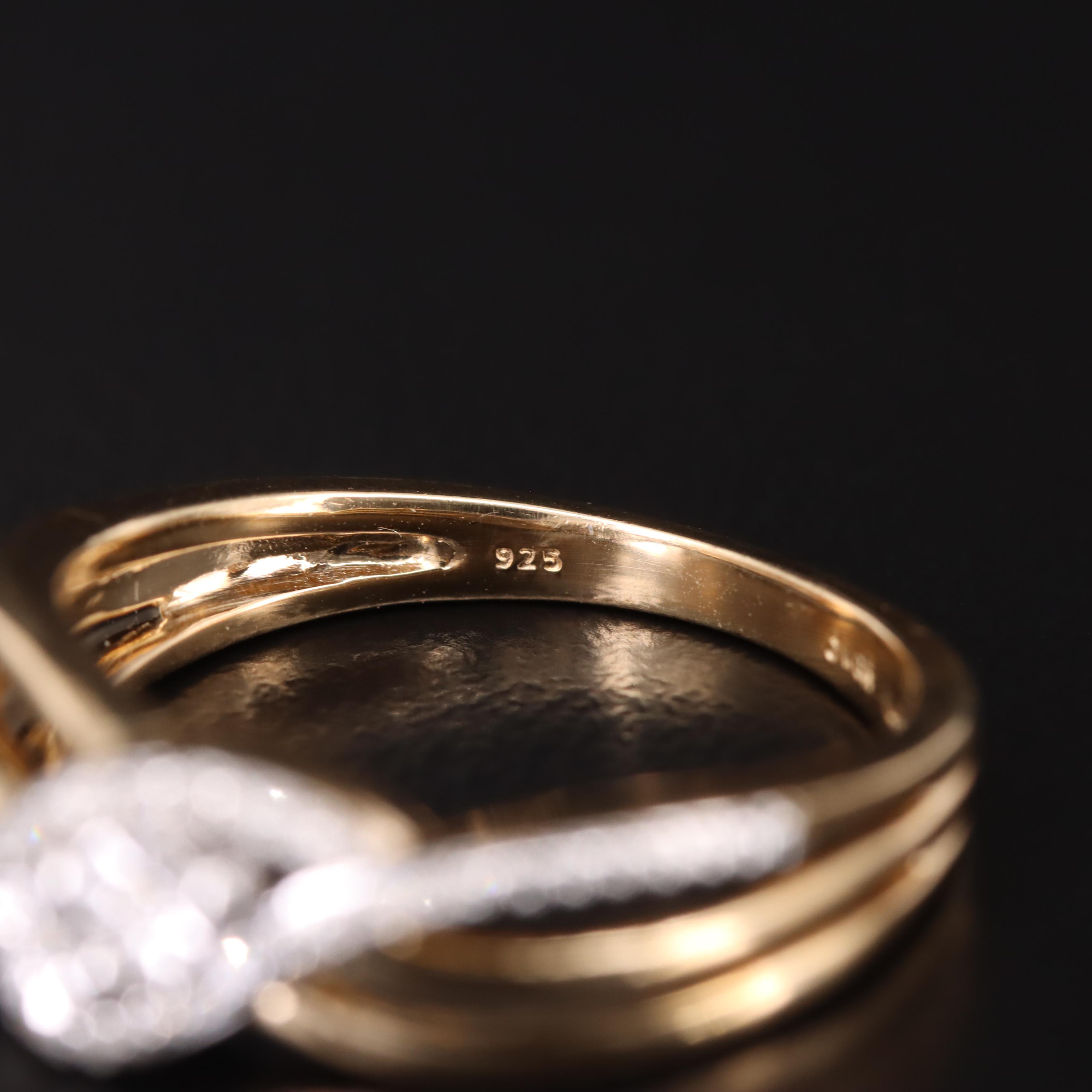 Sterling Silver Illusion Set Diamond Ring