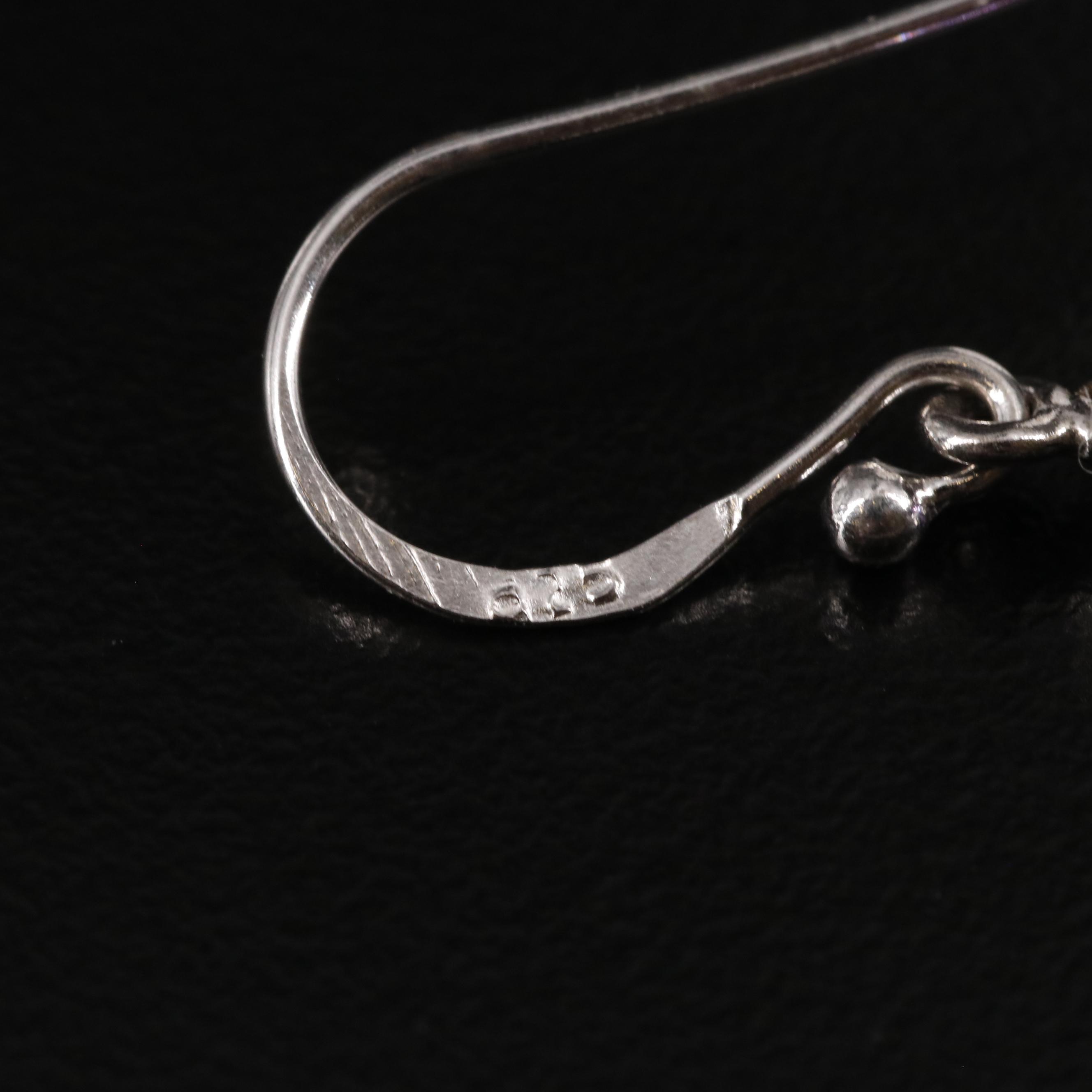 Sterling Amethyst and Rose Quartz Dangle Earrings