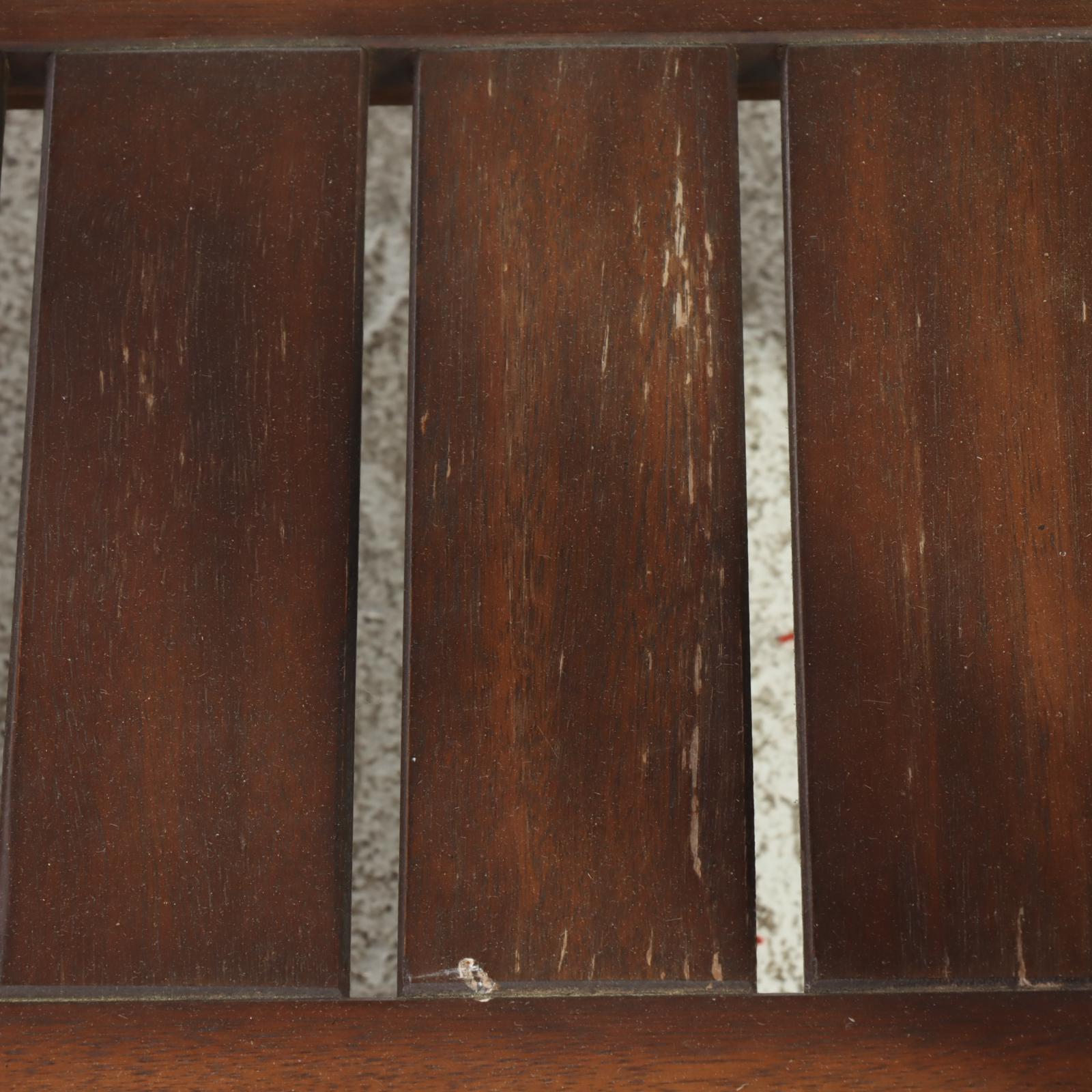 Pottery Barn Slatted Hardwood Two-Tier Console Table