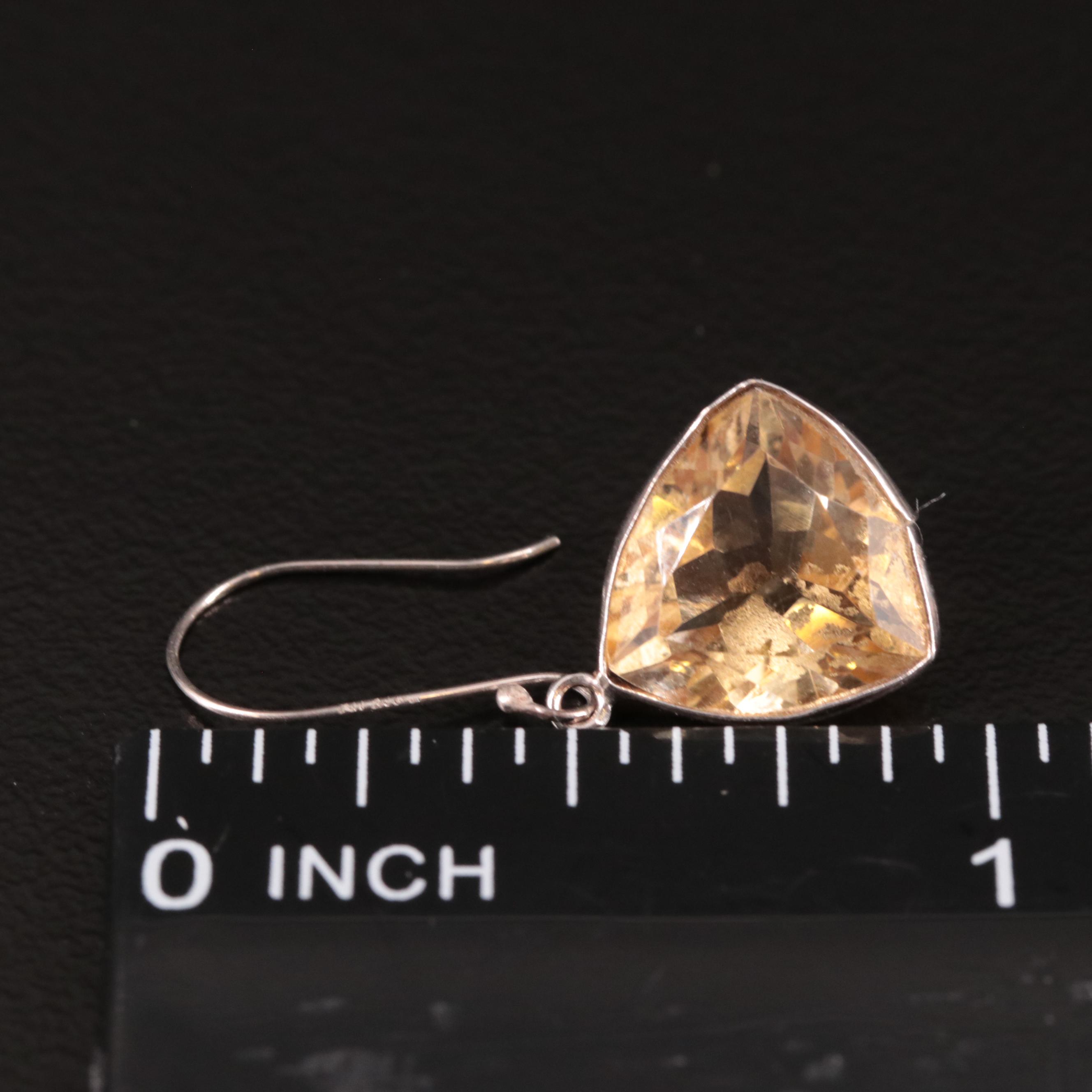 14K Citrine Drop Earrings