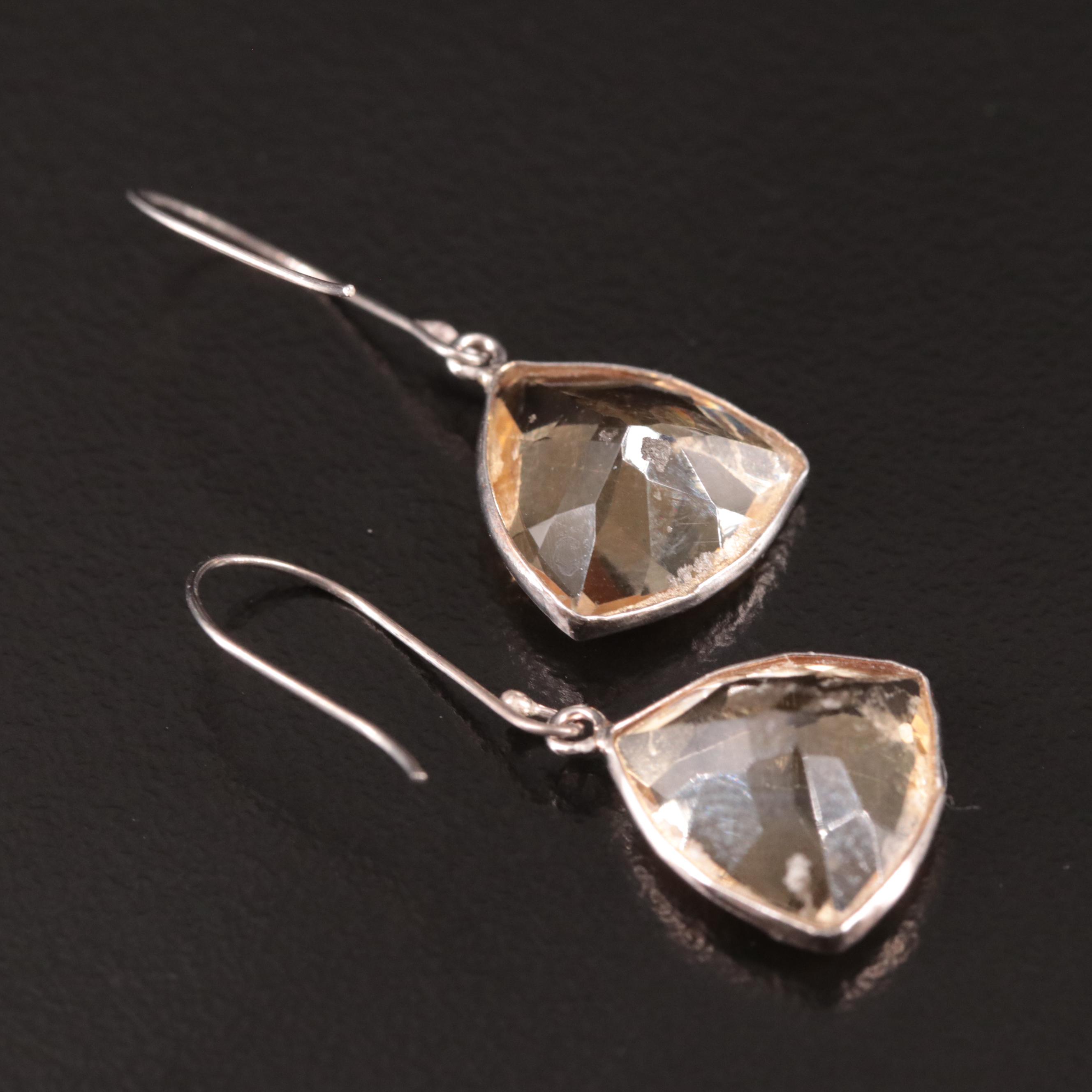 14K Citrine Drop Earrings