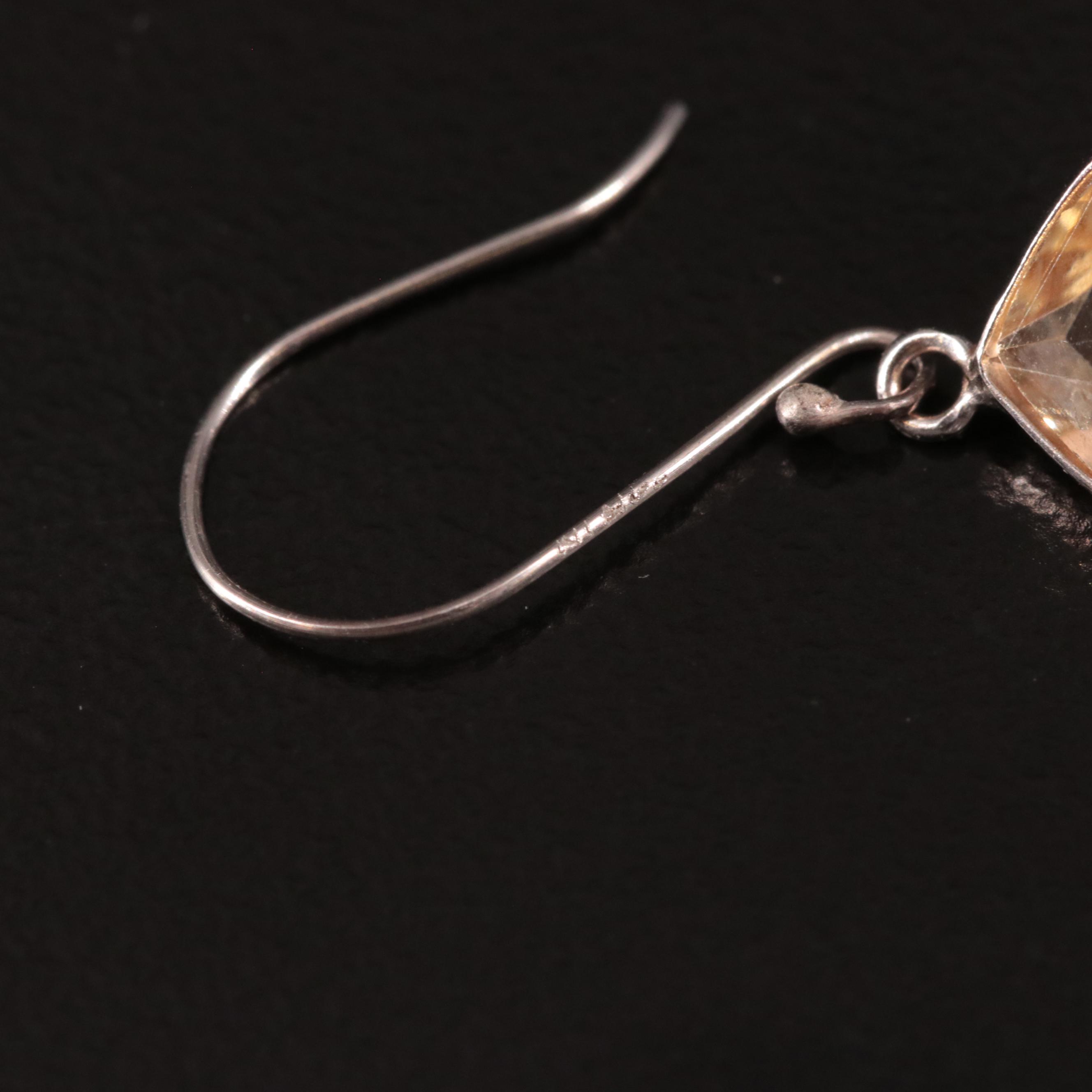 14K Citrine Drop Earrings