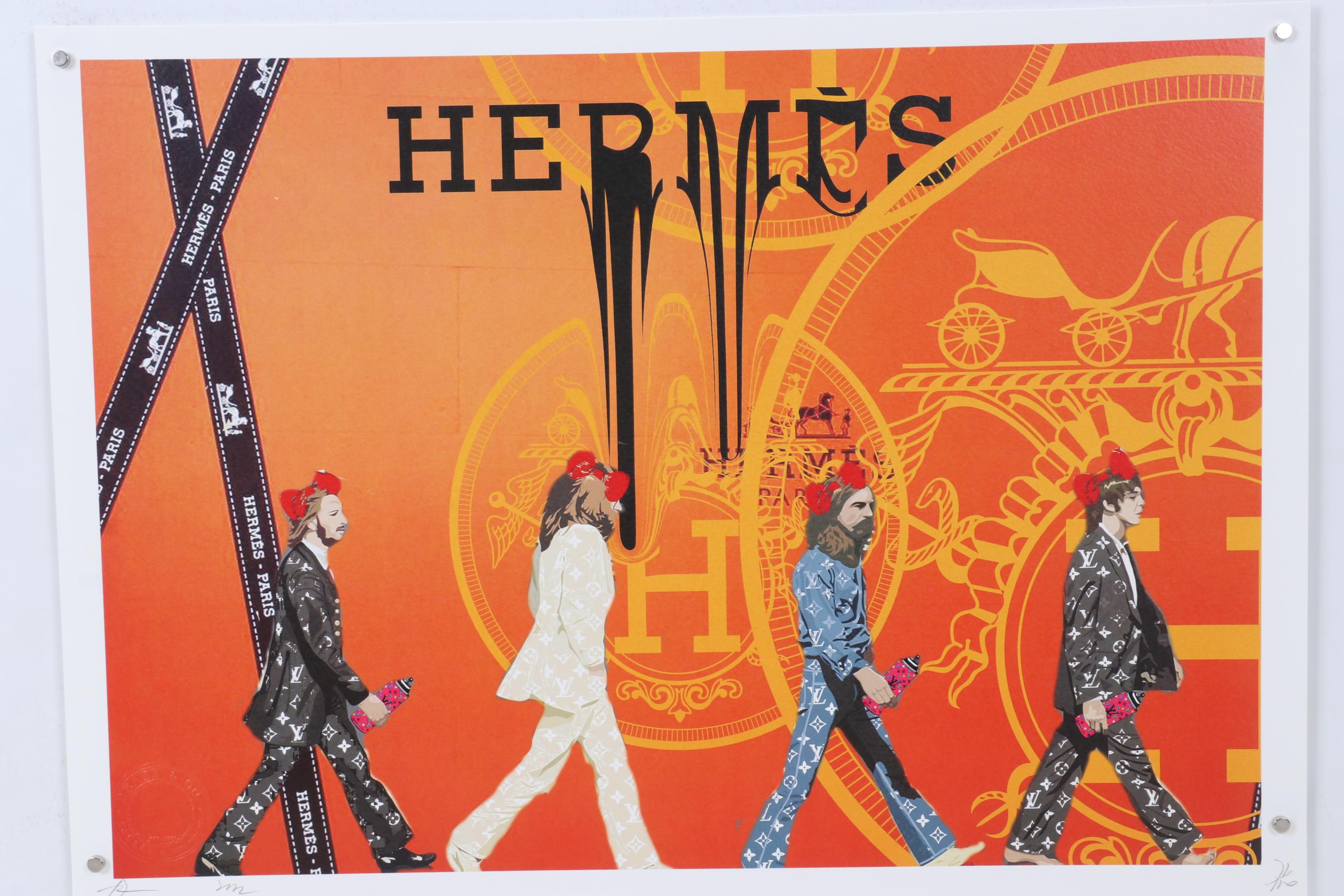 Death NYC Pop Art Graphic Print of The Beatles and Hermès