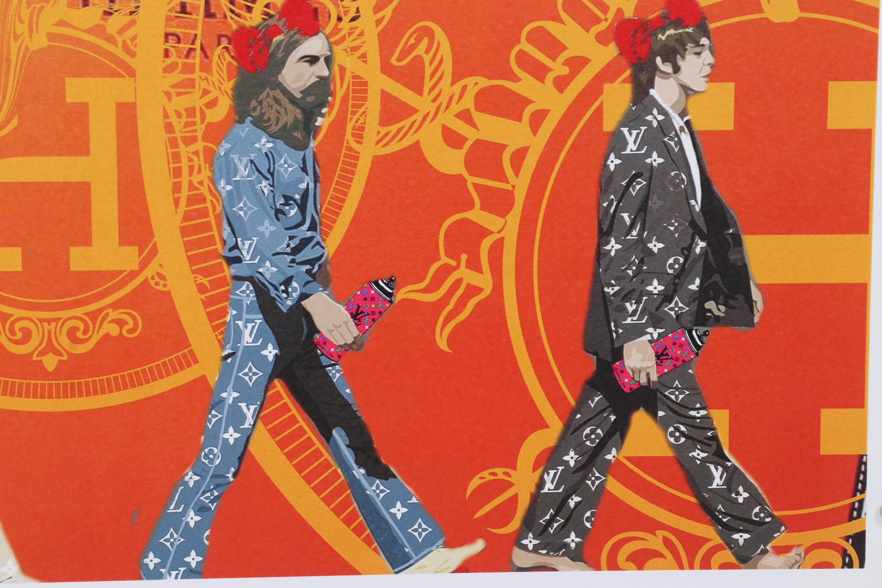 Death NYC Pop Art Graphic Print of The Beatles and Hermès