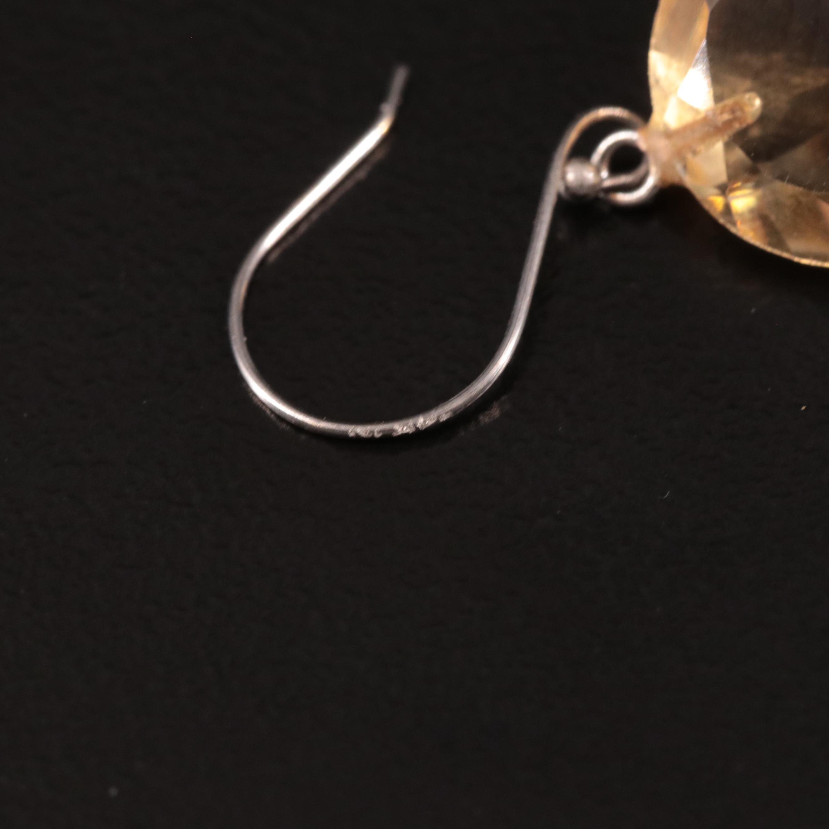 14K Citrine Drop Earrings