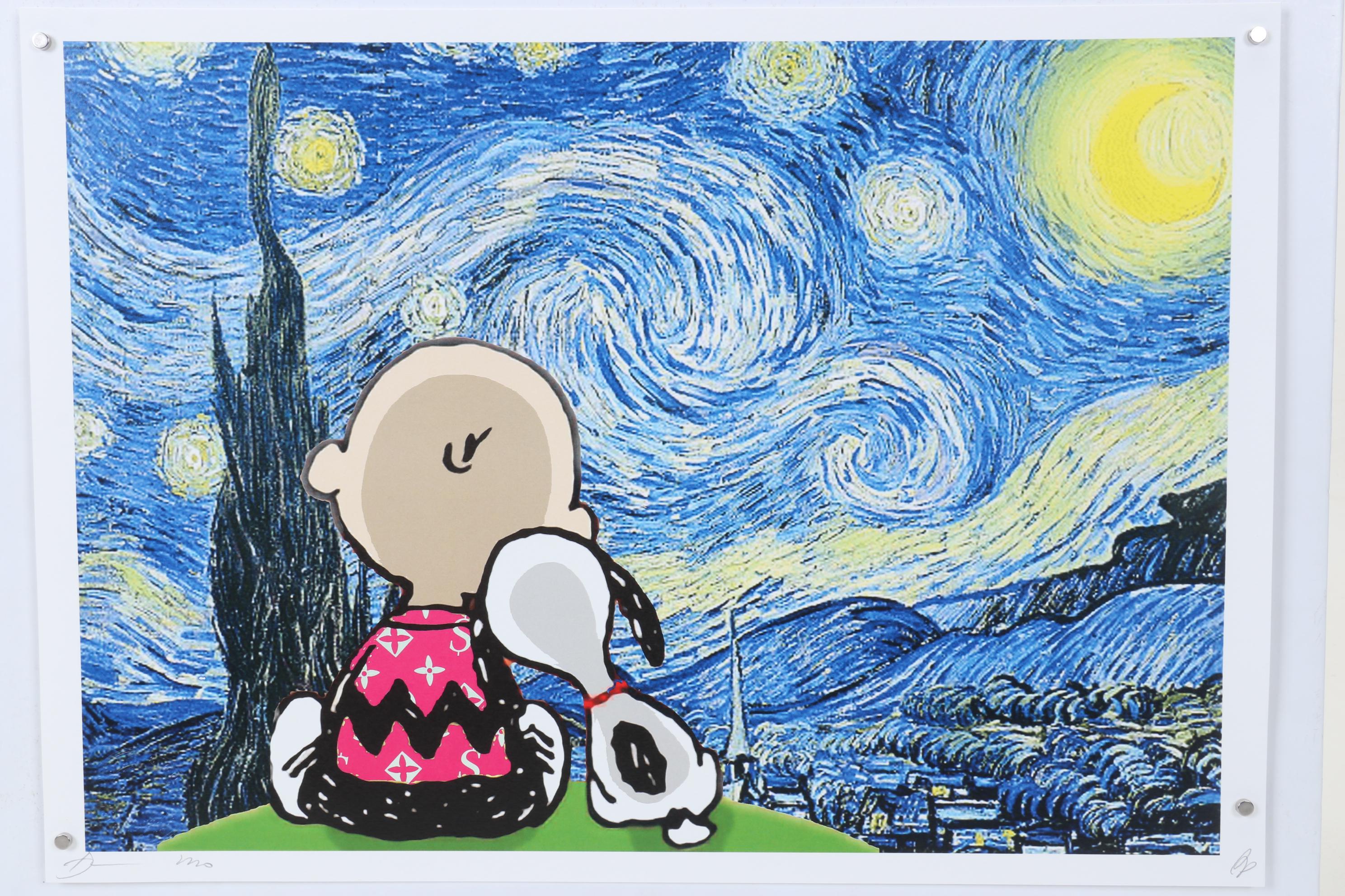 Death NYC Pop Art Graphic Print of Peanuts x van Gogh, 2022