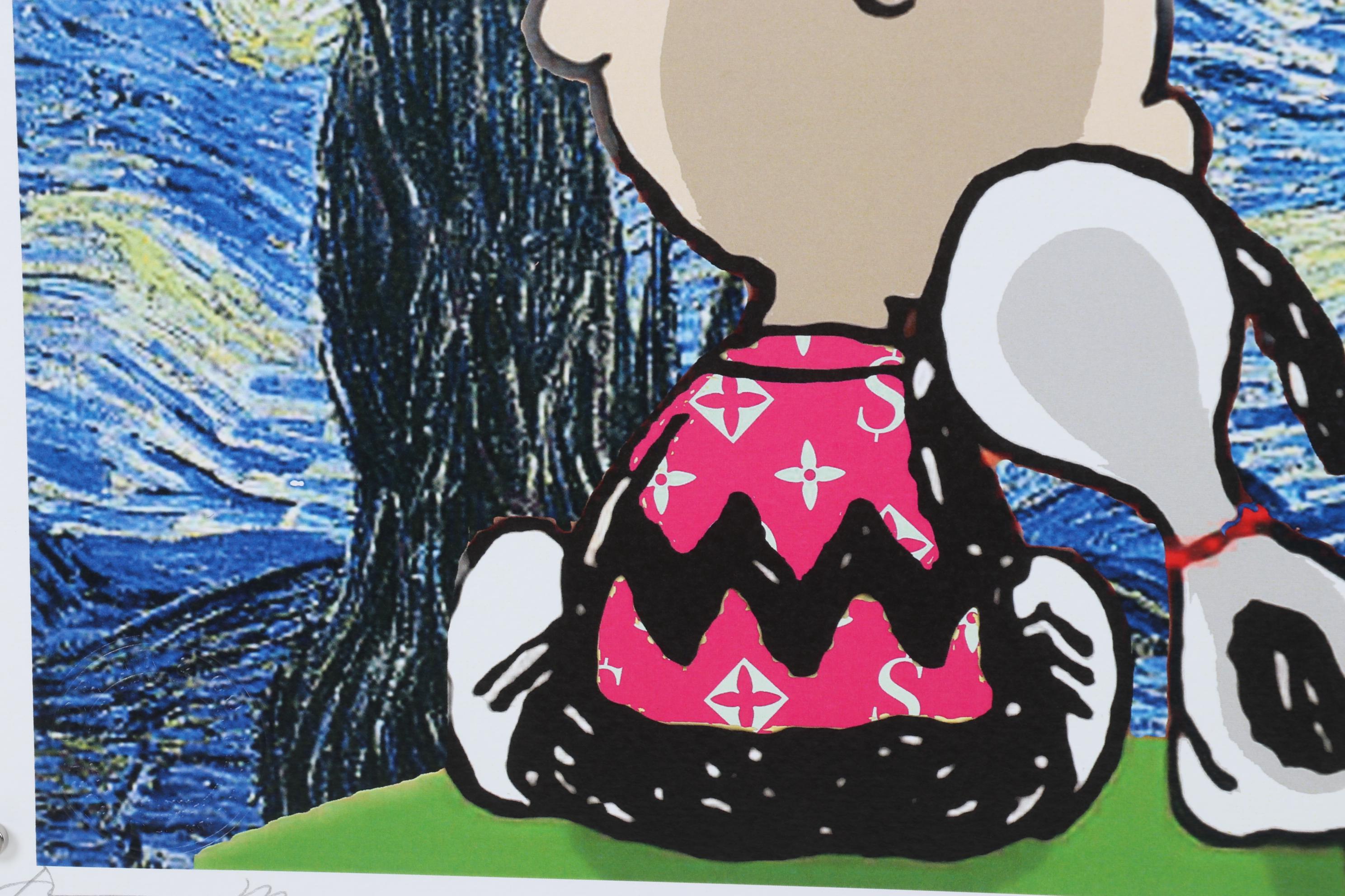 Death NYC Pop Art Graphic Print of Peanuts x van Gogh, 2022