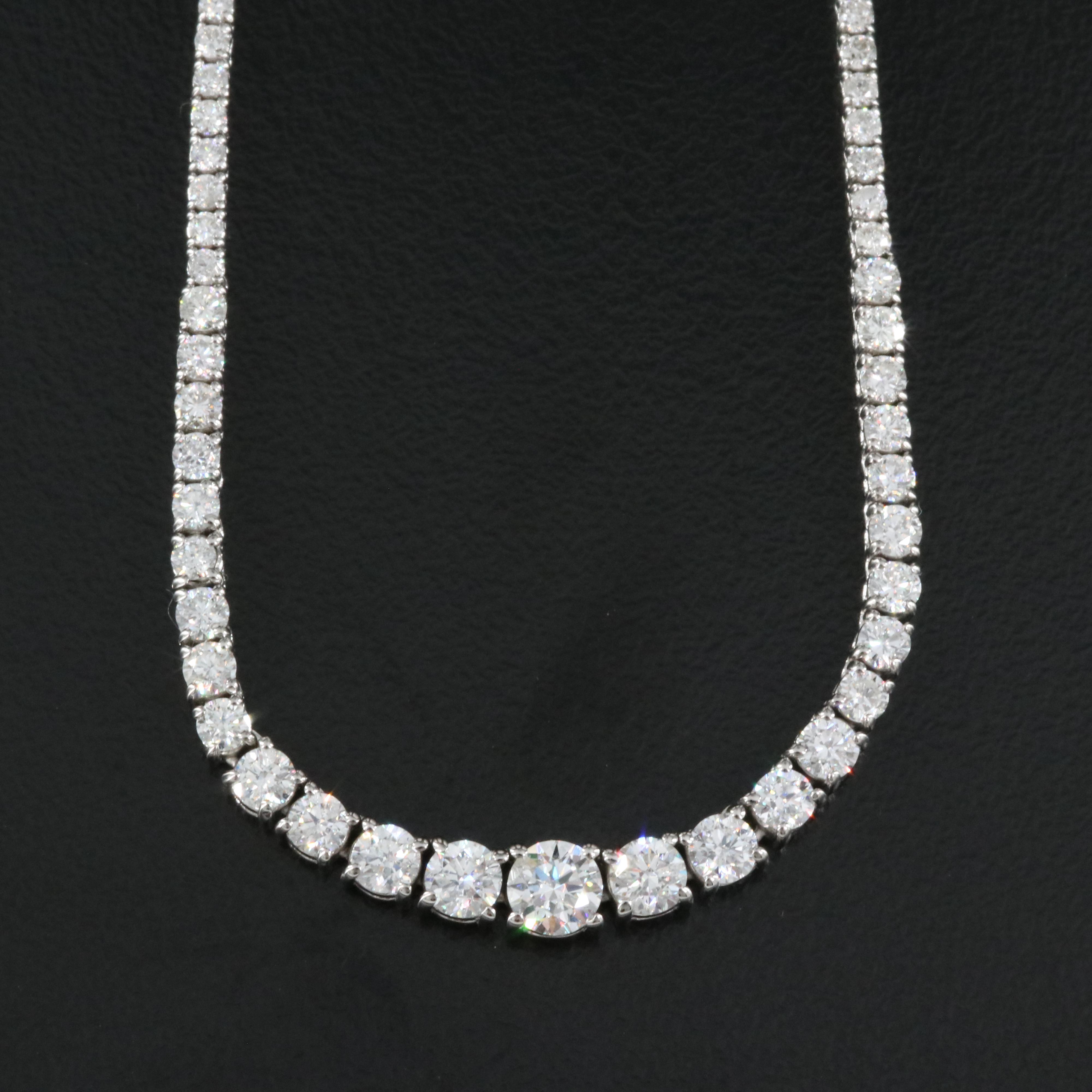 14K 5.25 CTW Diamond Graduated Rivière Necklace