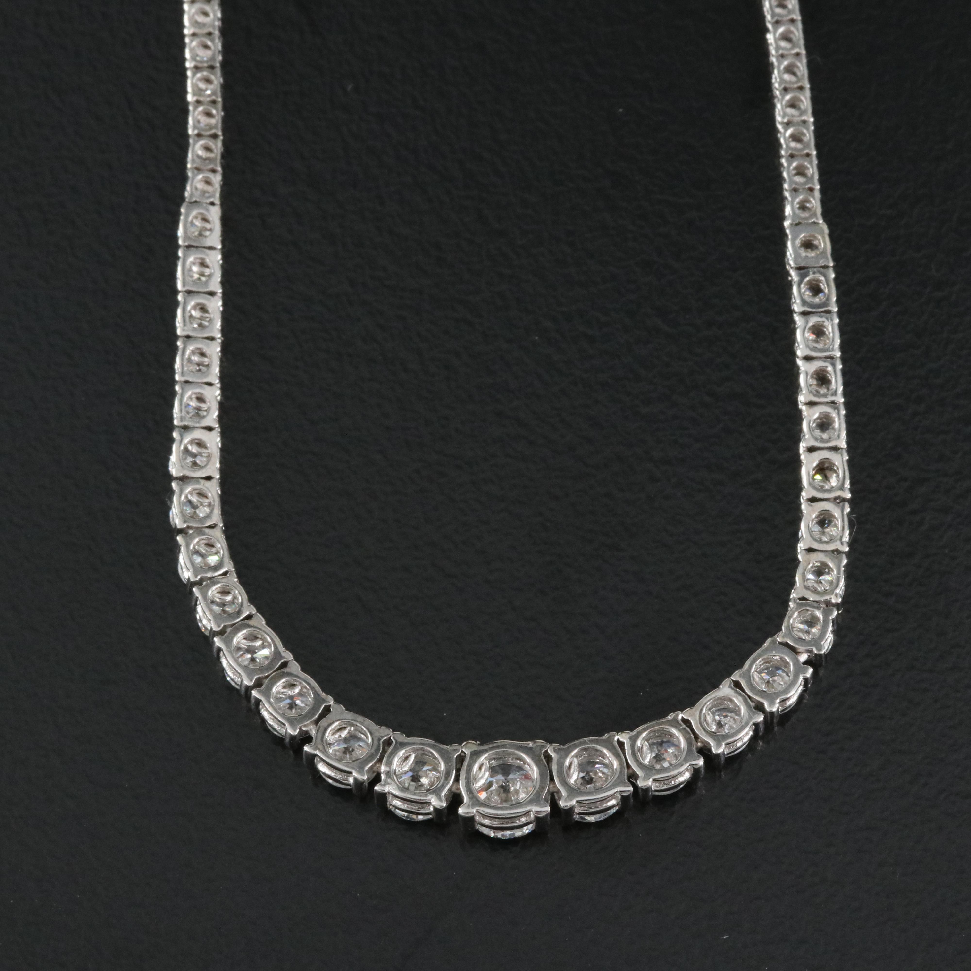 14K 5.25 CTW Diamond Graduated Rivière Necklace