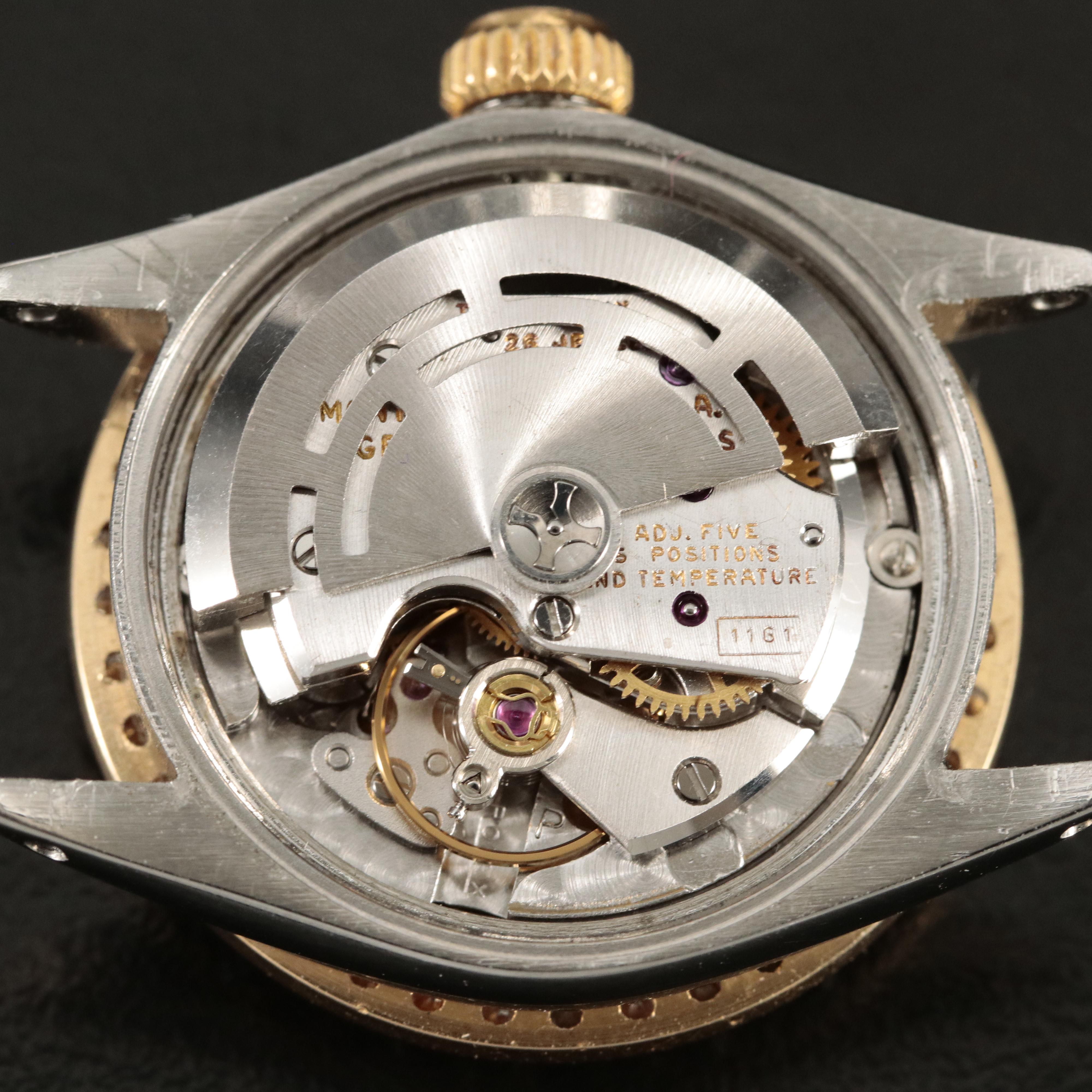 1969 Rolex Oyster Pereptual Datejust 1.13 CTW Diamond Dial and Bezel Watch